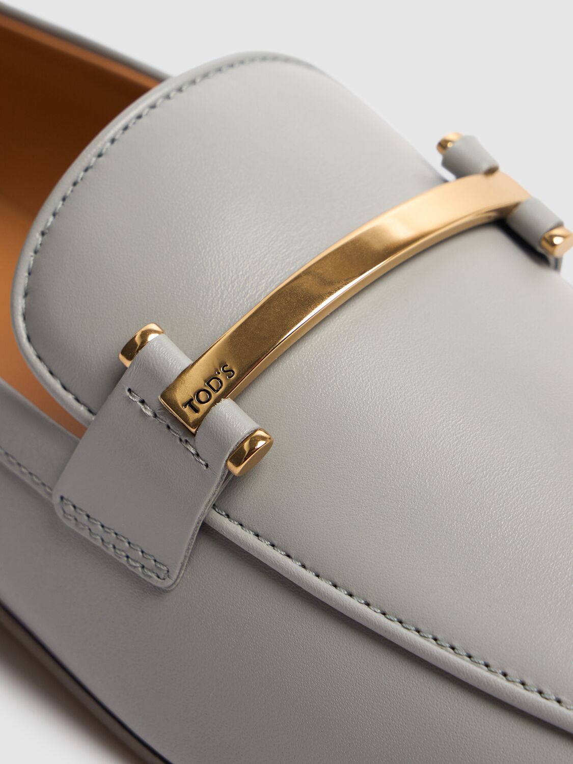 Tod's Loafers In Leather In Light Blue