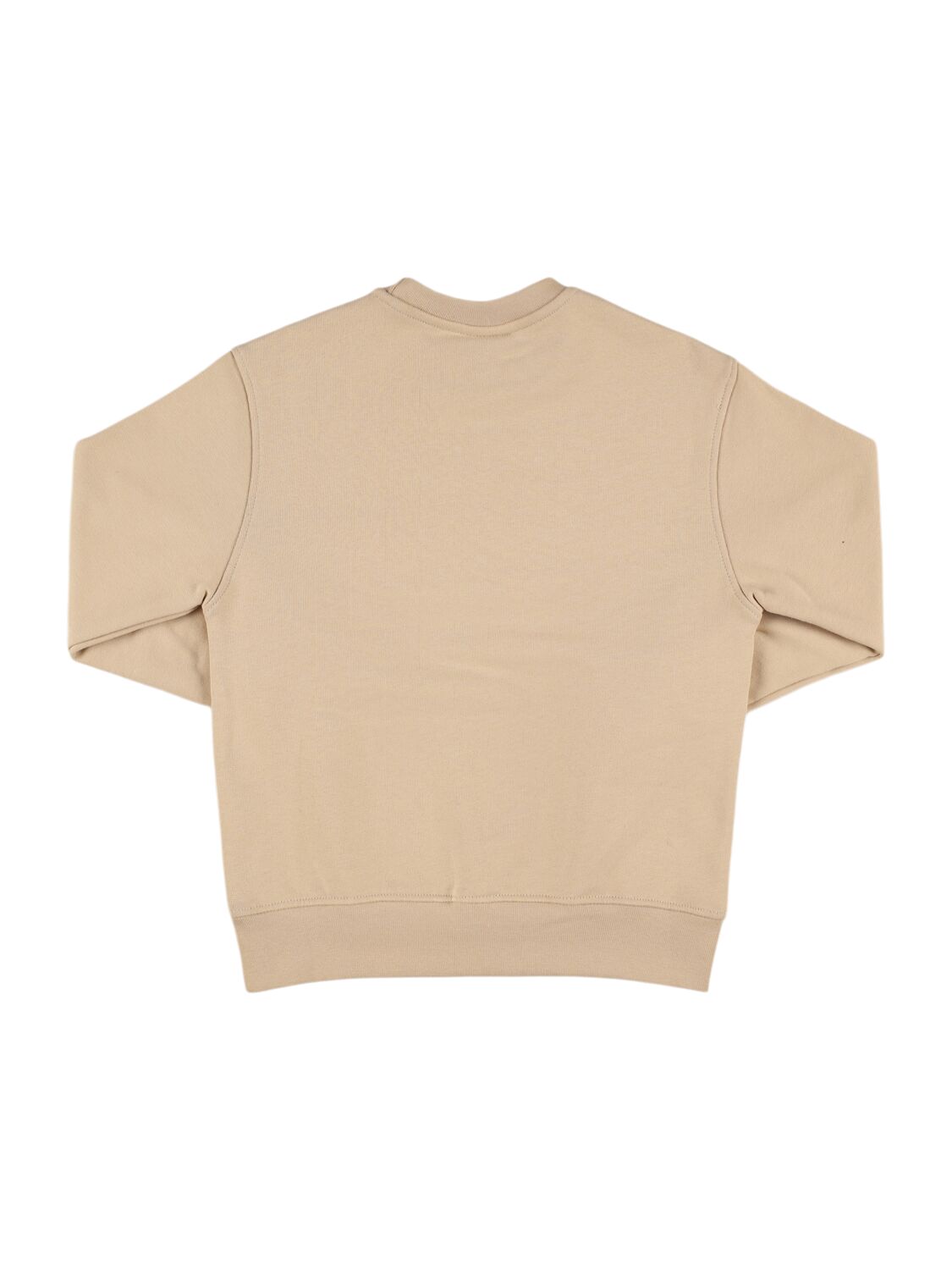 Barrow Printed Cotton Crewneck Sweatshirt In Beige