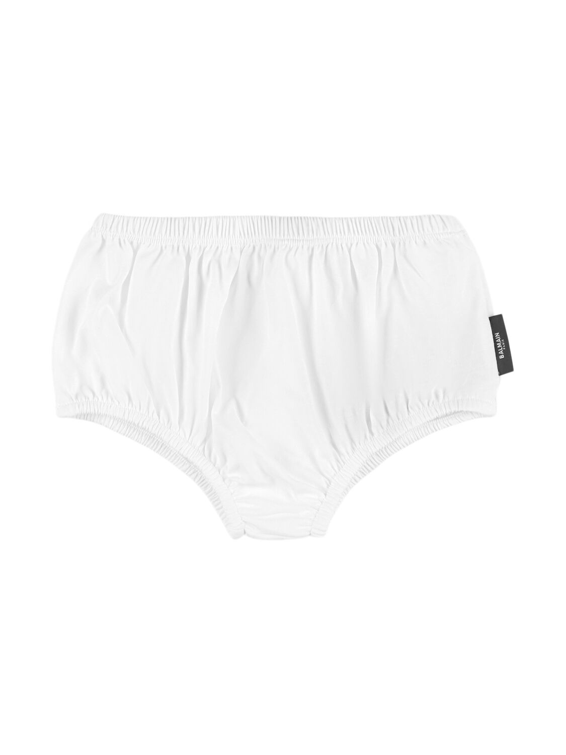Balmain Cotton Jersey Dress & Diaper Cover In White/red