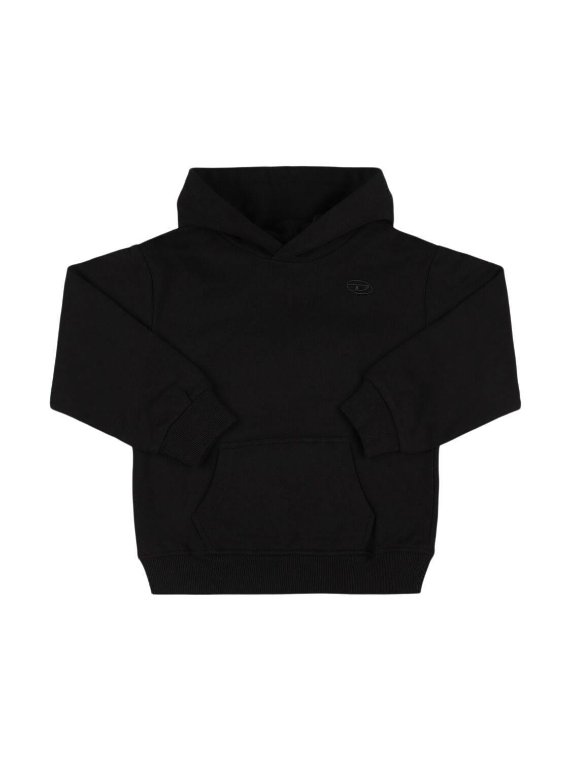 DIESEL KIDS Logo Hooded Cotton Sweatshirt