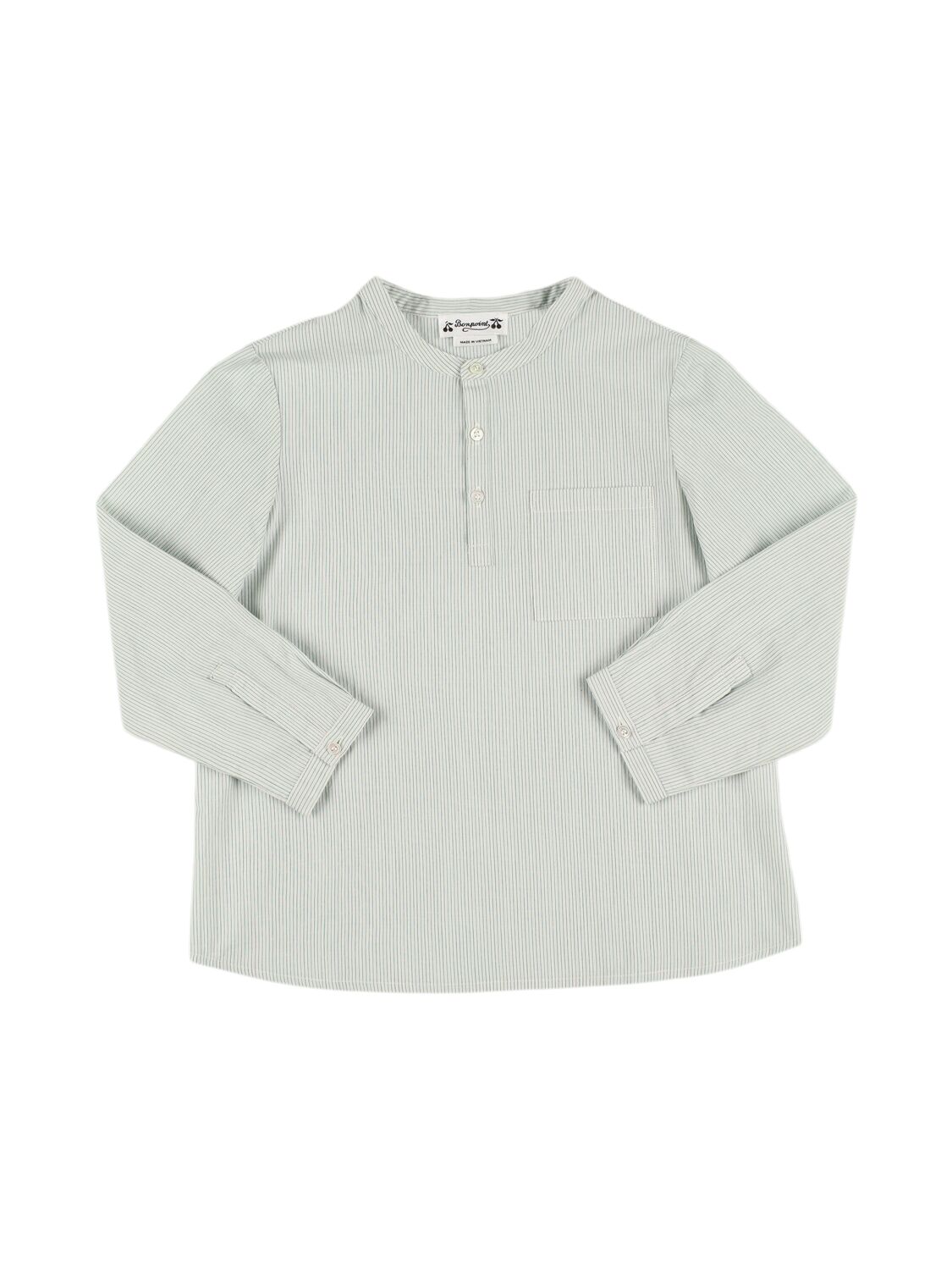 Bonpoint Striped Cotton Poplin Shirt In Multicolor