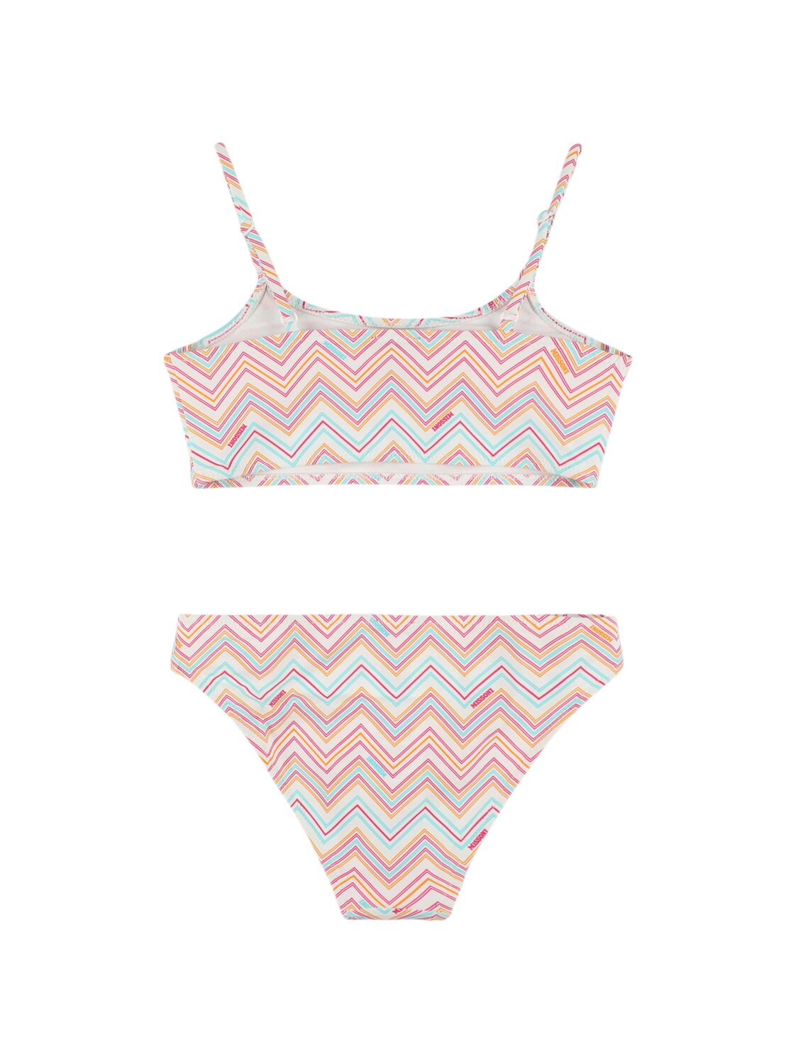 Missoni Printed Lycra Bikini In White/multi