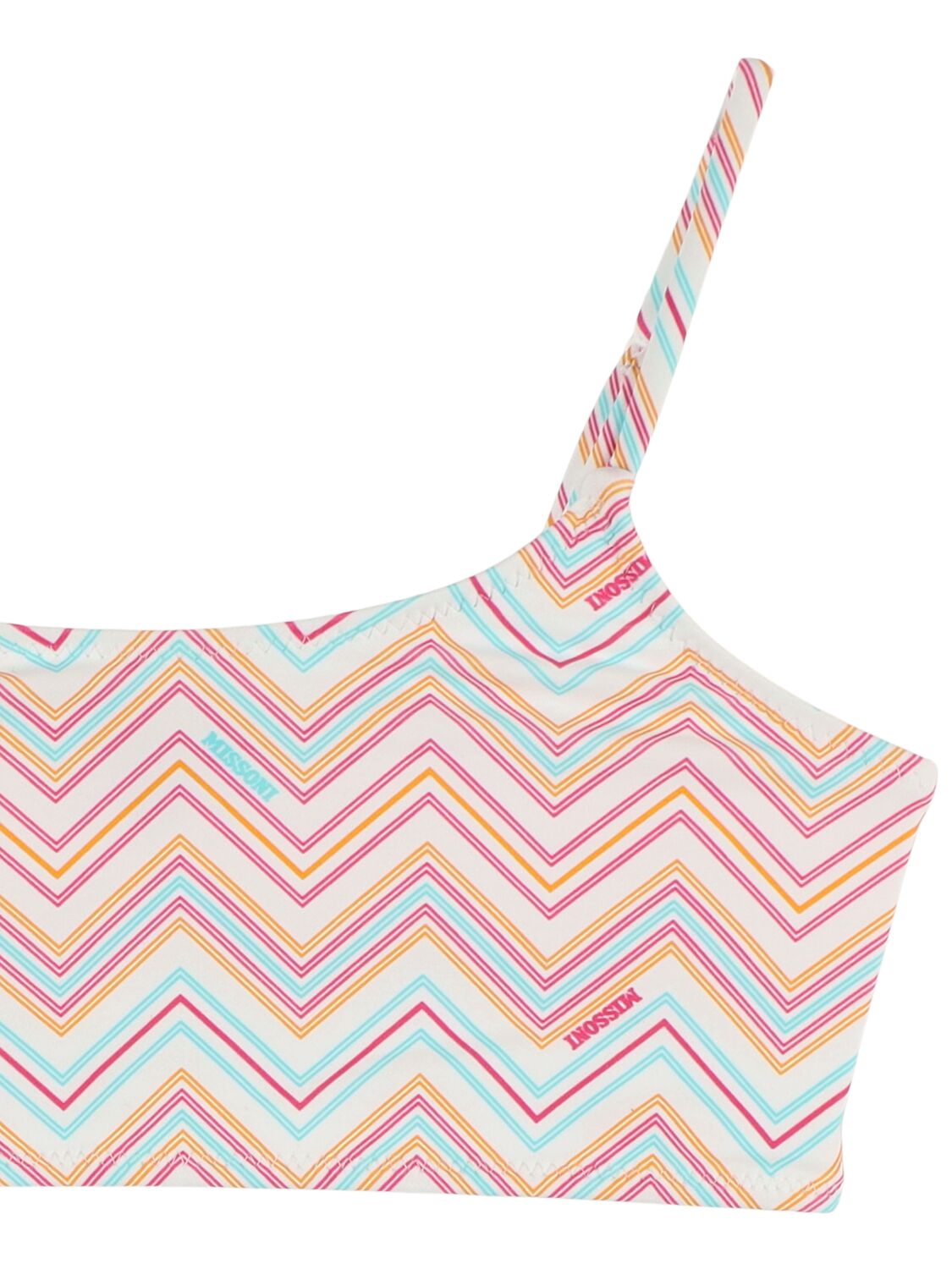 Missoni Printed Lycra Bikini In White/multi