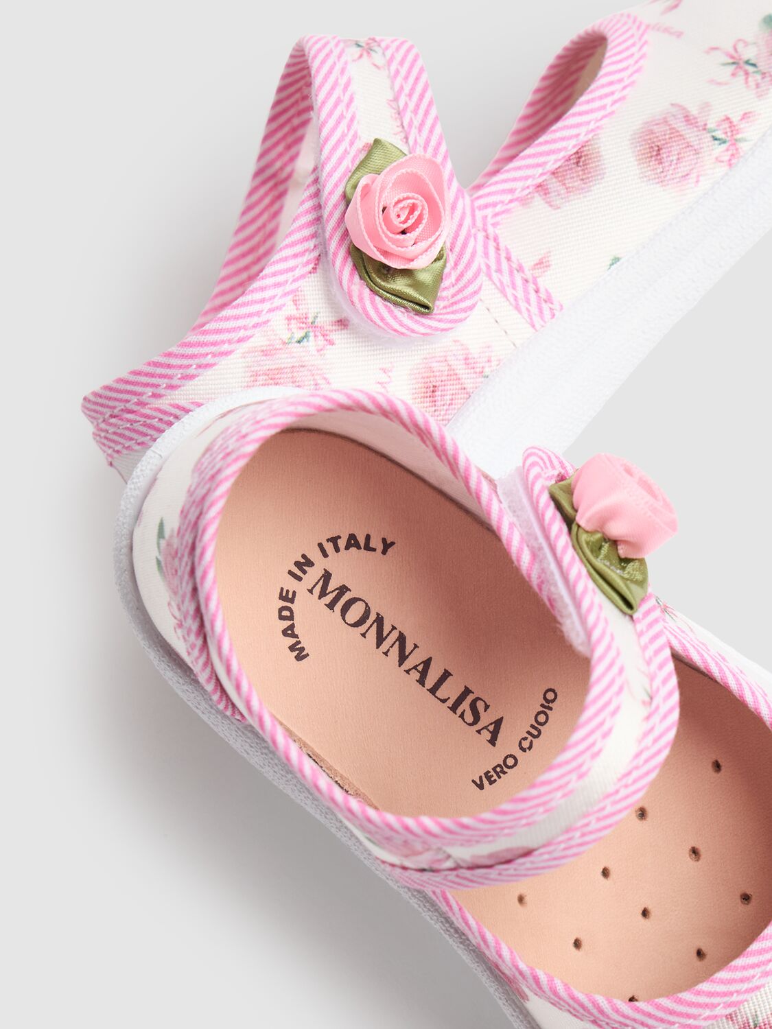MONNALISA PRINTED SANDALS W/ APPLIQUÉ 