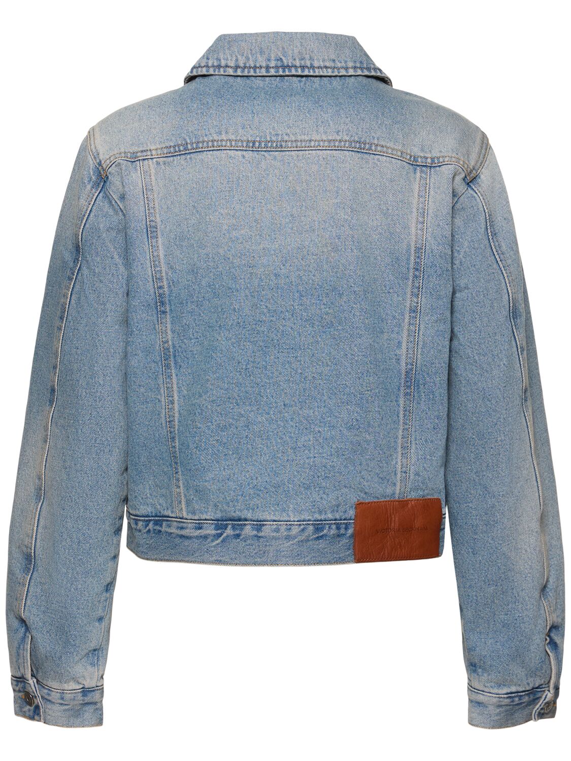 VICTORIA BECKHAM PADDED DENIM TWILL JACKET 