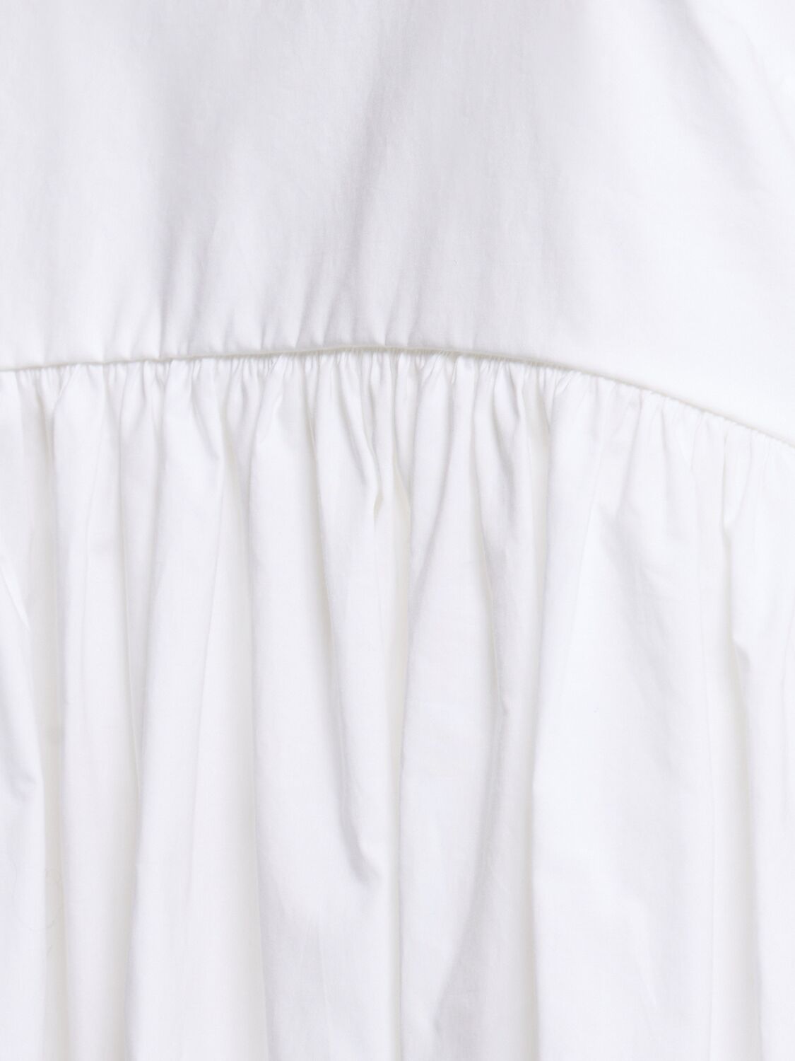 Shop Cecilie Bahnsen Ailey Cotton Poplin Midi Dress In 白色