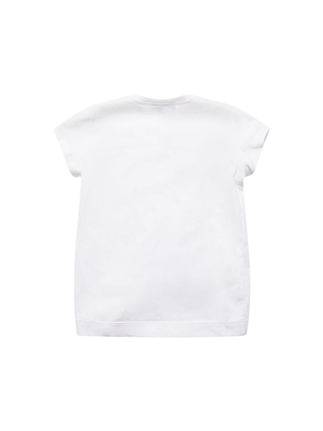 MONNALISA EMBROIDERED COTTON BLEND JERSEY T-SHIRT 