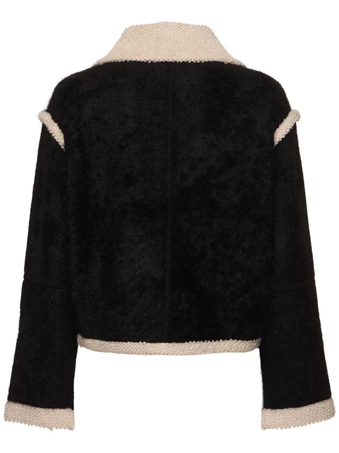 Guest In Residence Black Grizzly Bomber Jacket In 黑色/象牙色