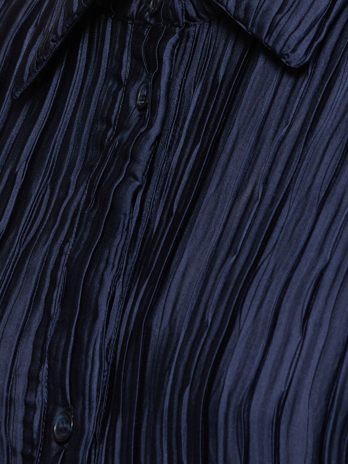 16arlington Marley Pleated Satin Shirt In Blue