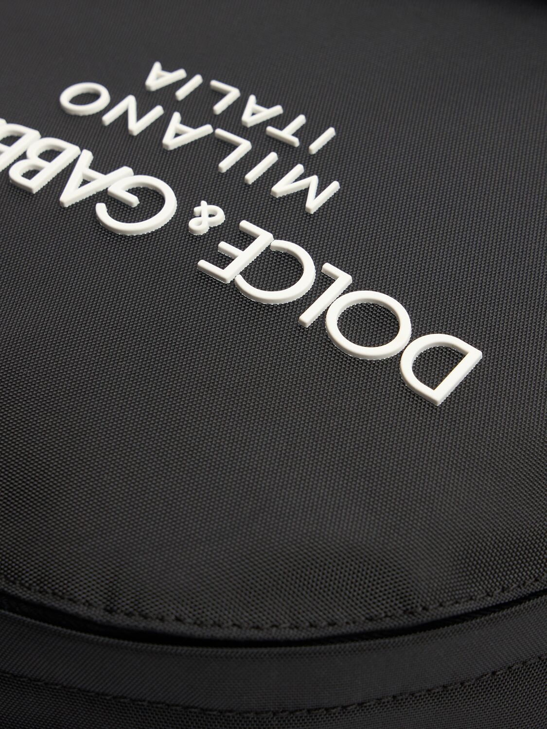 Dolce & Gabbana Nylon Backpack W/ Logo In Black