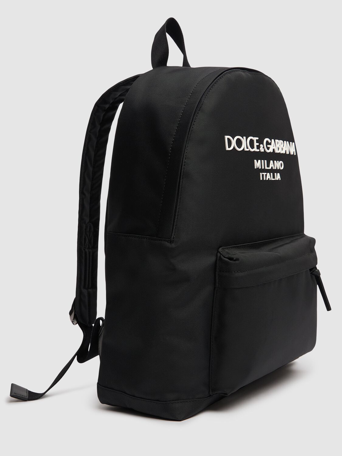 Dolce & Gabbana Nylon Backpack W/ Logo In Black