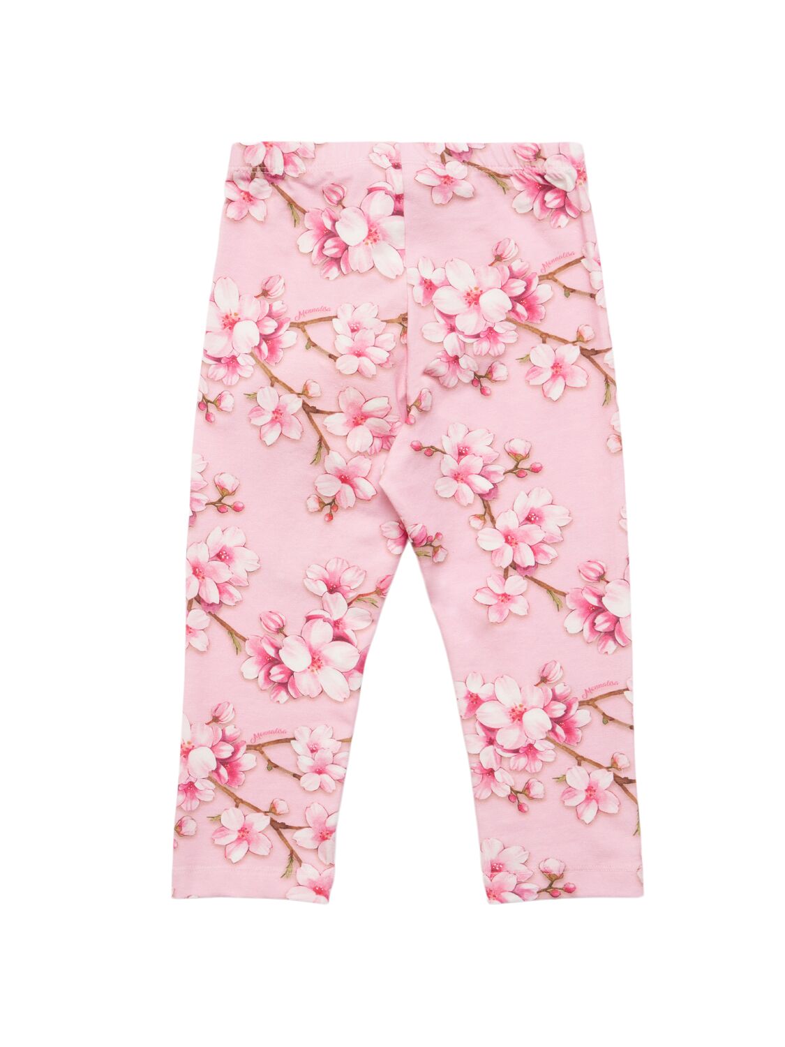 MONNALISA PRINTED COTTON BLEND JERSEY LEGGINGS 