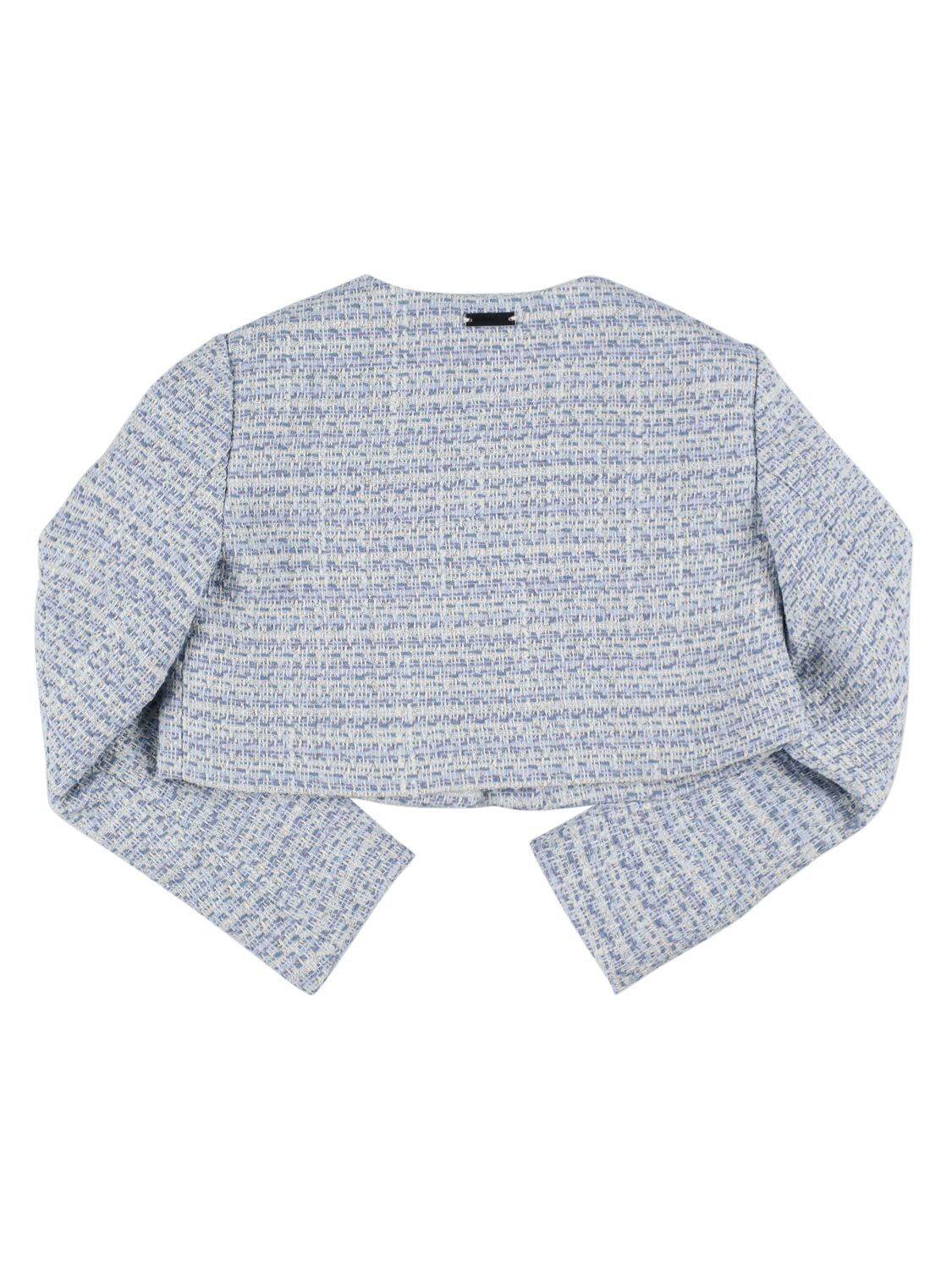 MONNALISA PRINTED COTTON BLEND BOUCLÉ JACKET 