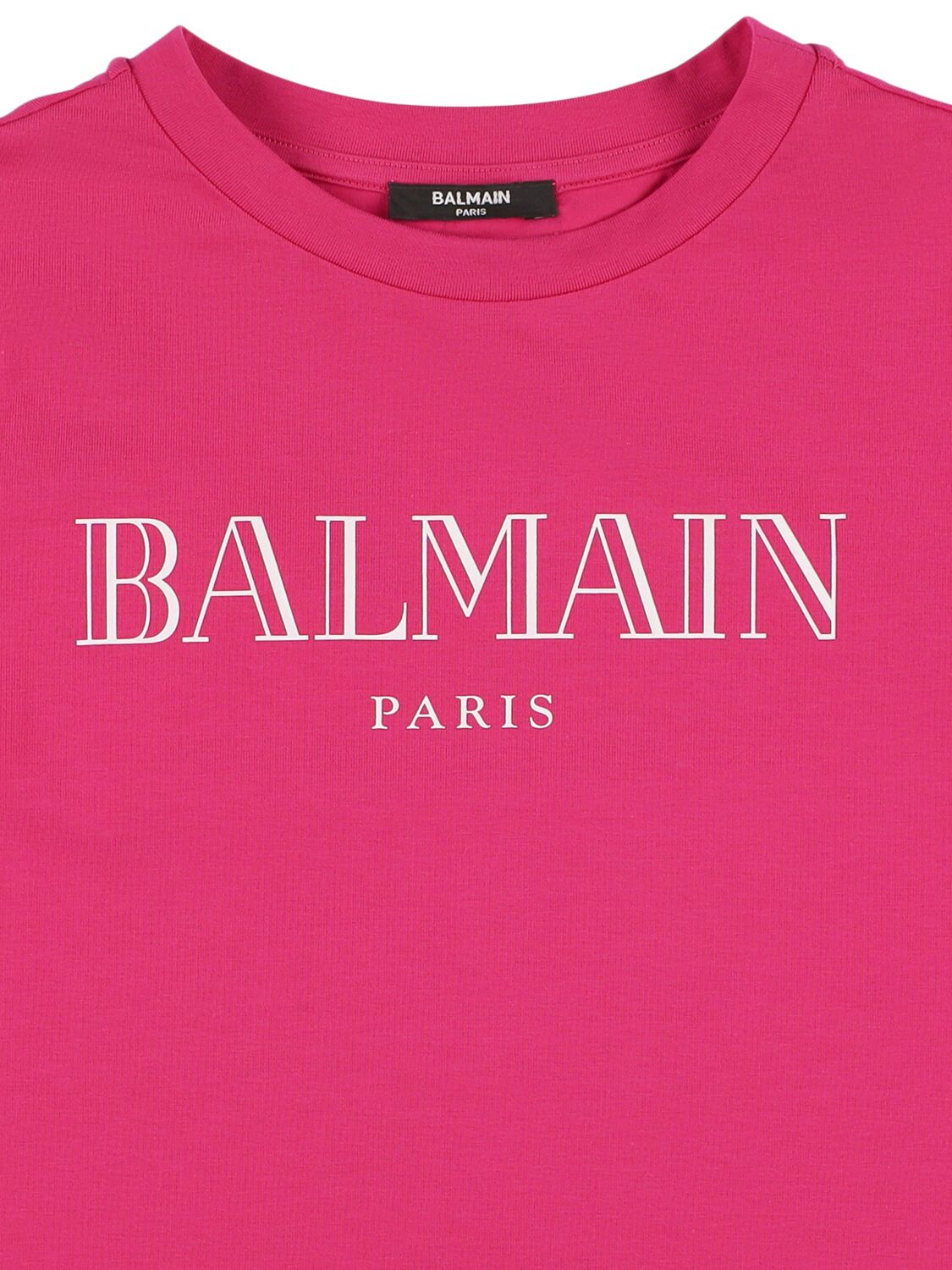BALMAIN PRINTED COTTON JERSEY T-SHIRT 
