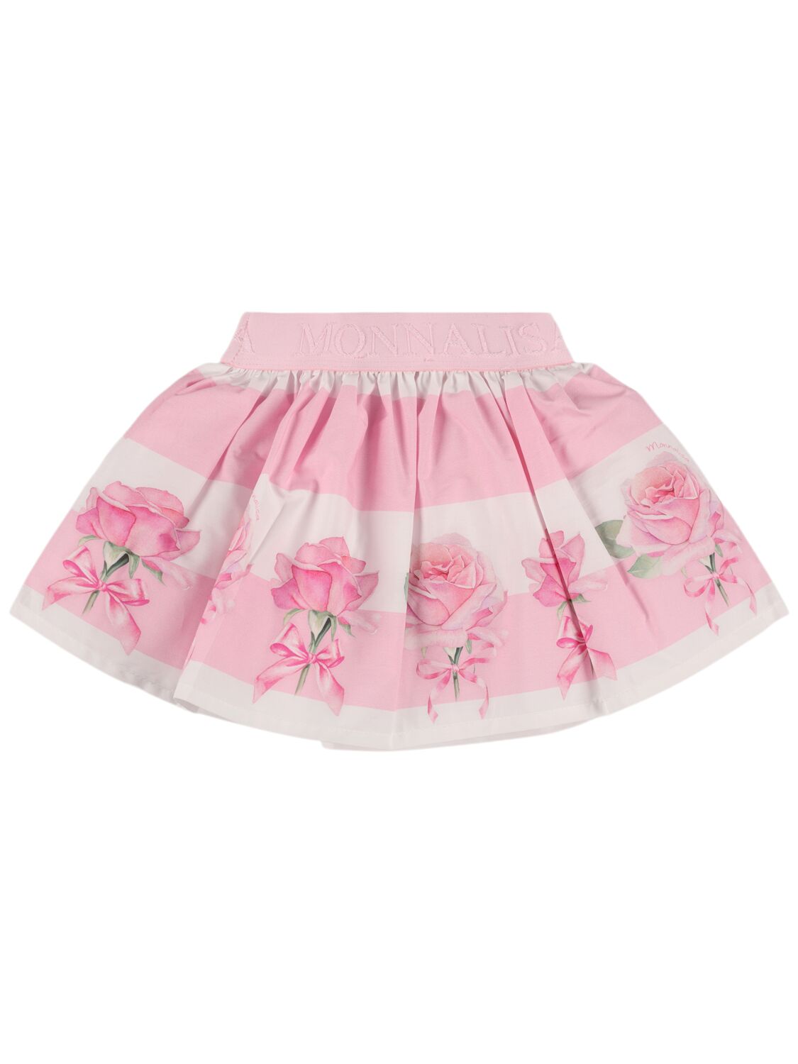 MONNALISA PRINTED COTTON POPLIN SKIRT 