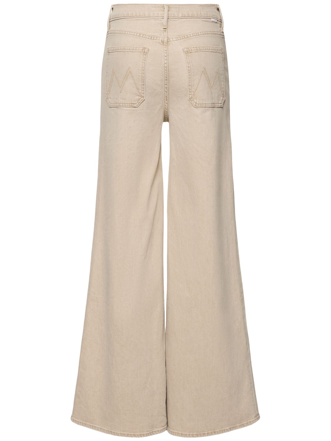 Shop Mother The Patch Pocket Undercover Sneak Jeans In Beige