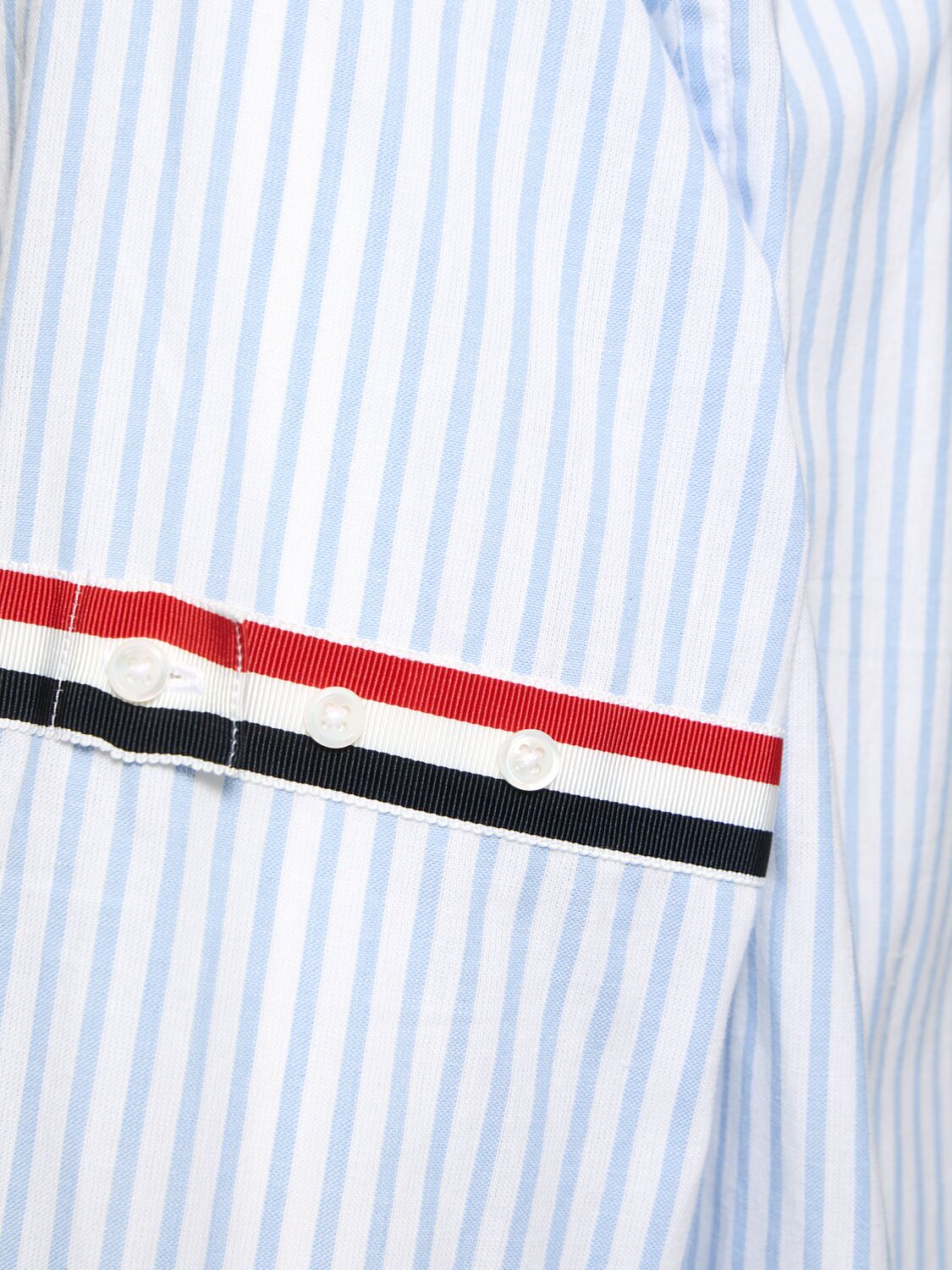 Shop Thom Browne Straight Fit Cotton Shirt In Light Blue