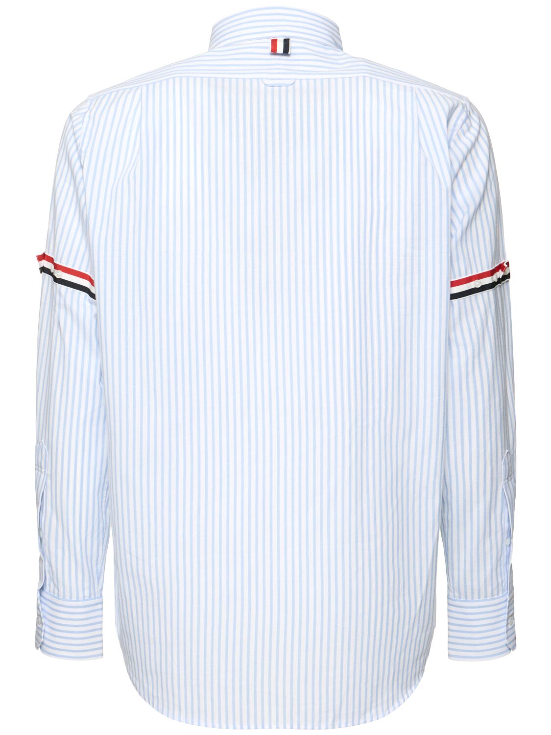 Shop Thom Browne Straight Fit Cotton Shirt In Light Blue
