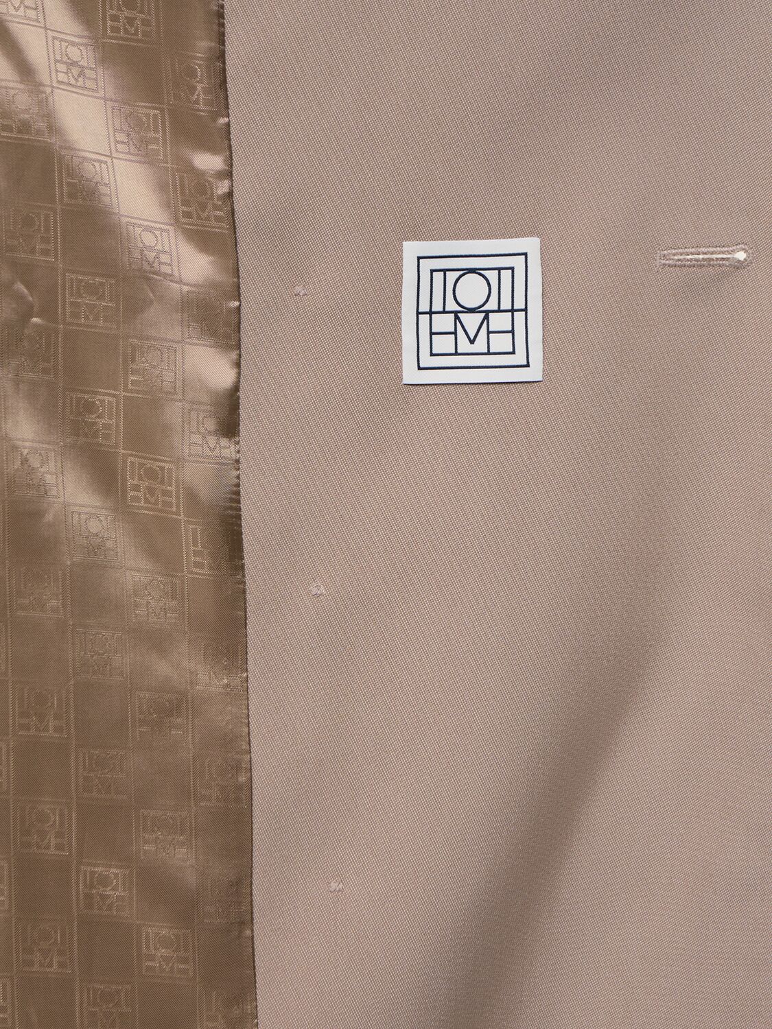 Shop Totême Signature Long Gabardine Trench Coat In Khaki