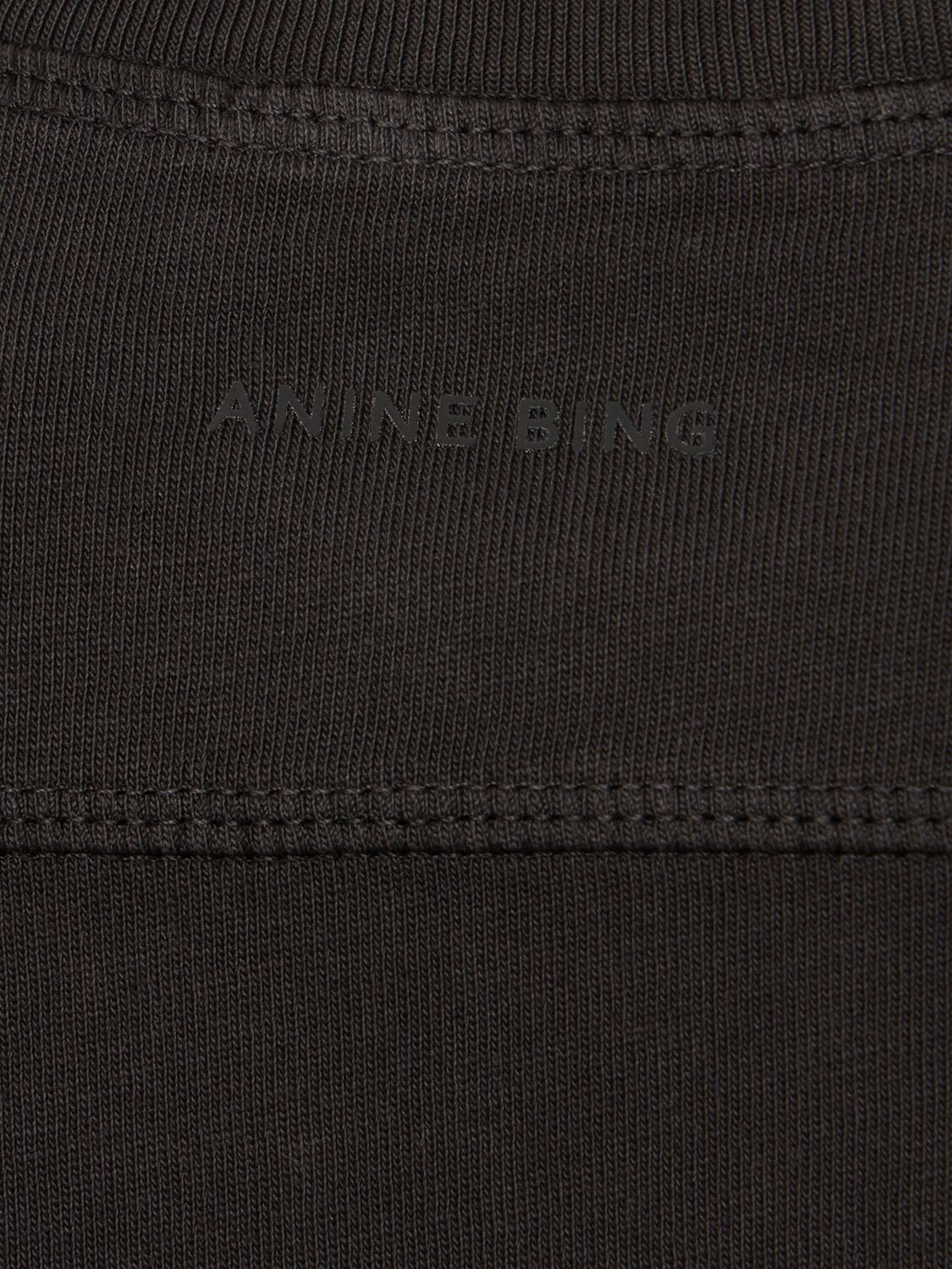 Shop Anine Bing Jaylin Logo Jersey T-shirt In Black