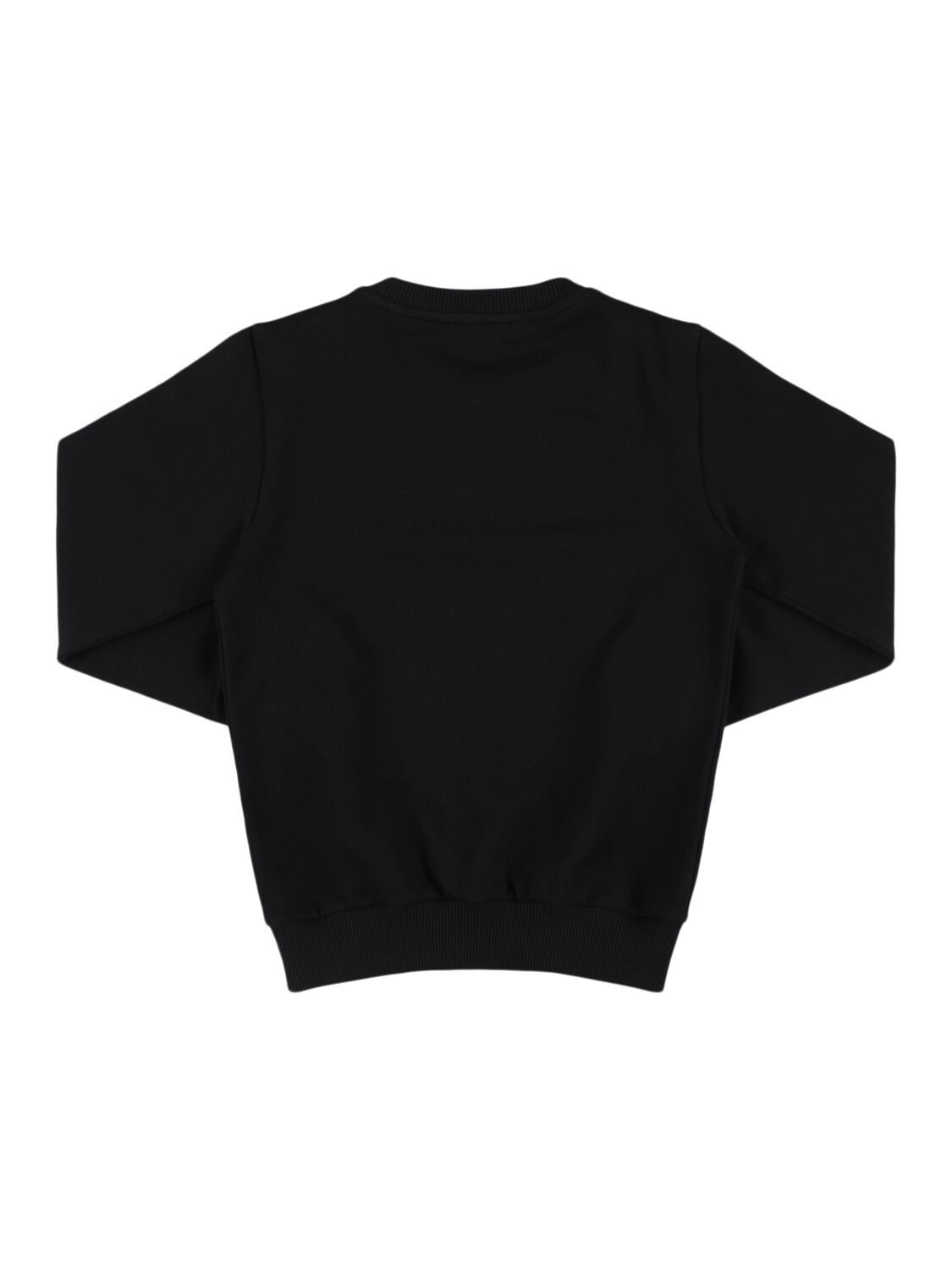 Balmain Cotton Sweatshirt W/logo In Black