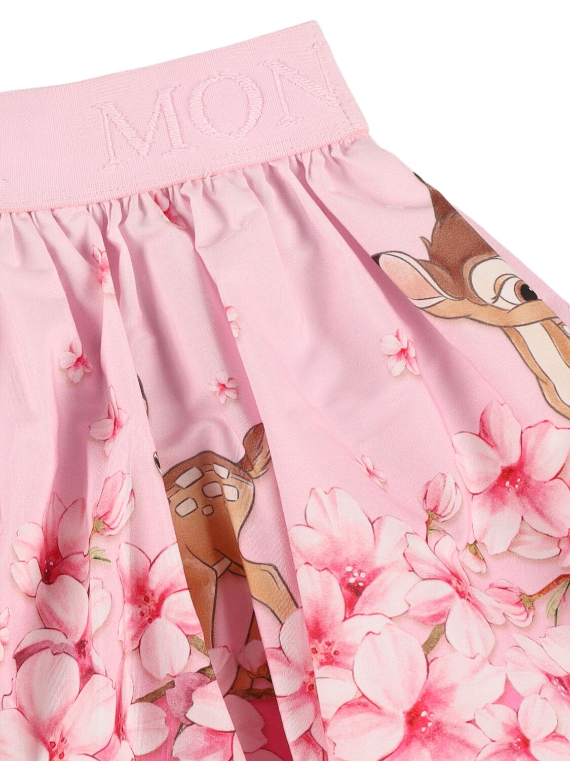 MONNALISA BAMBI PRINTED COTTON POPLIN SKIRT 