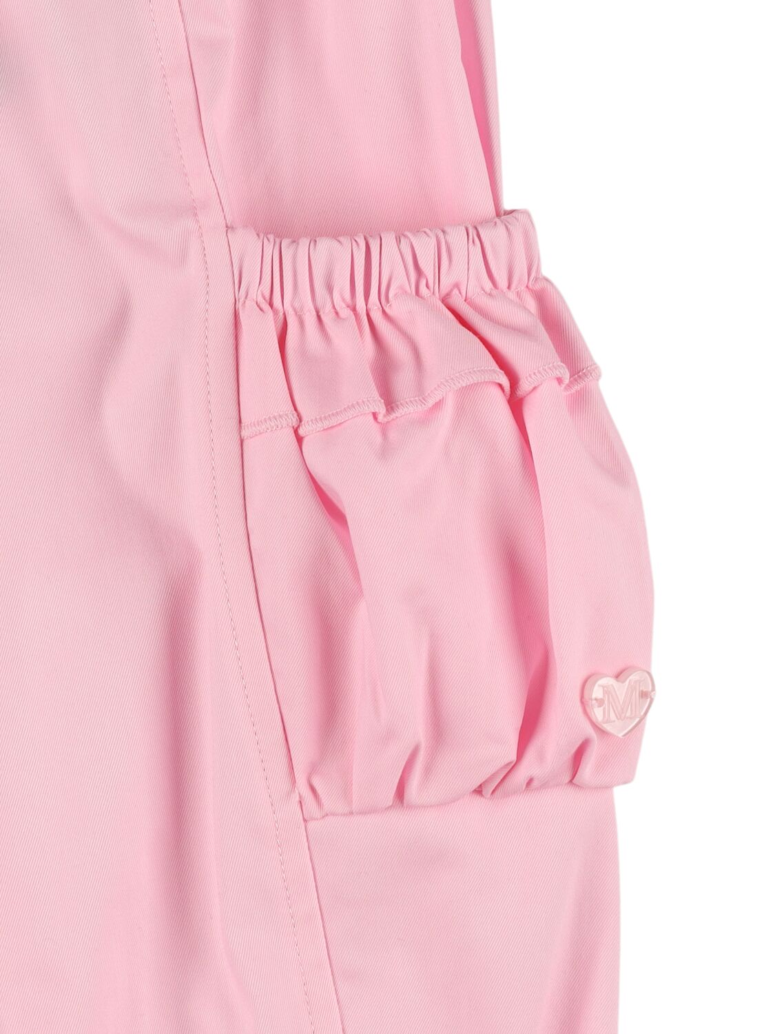 MONNALISA LEVANTINA STRETCH COTTON CARGO PANTS 