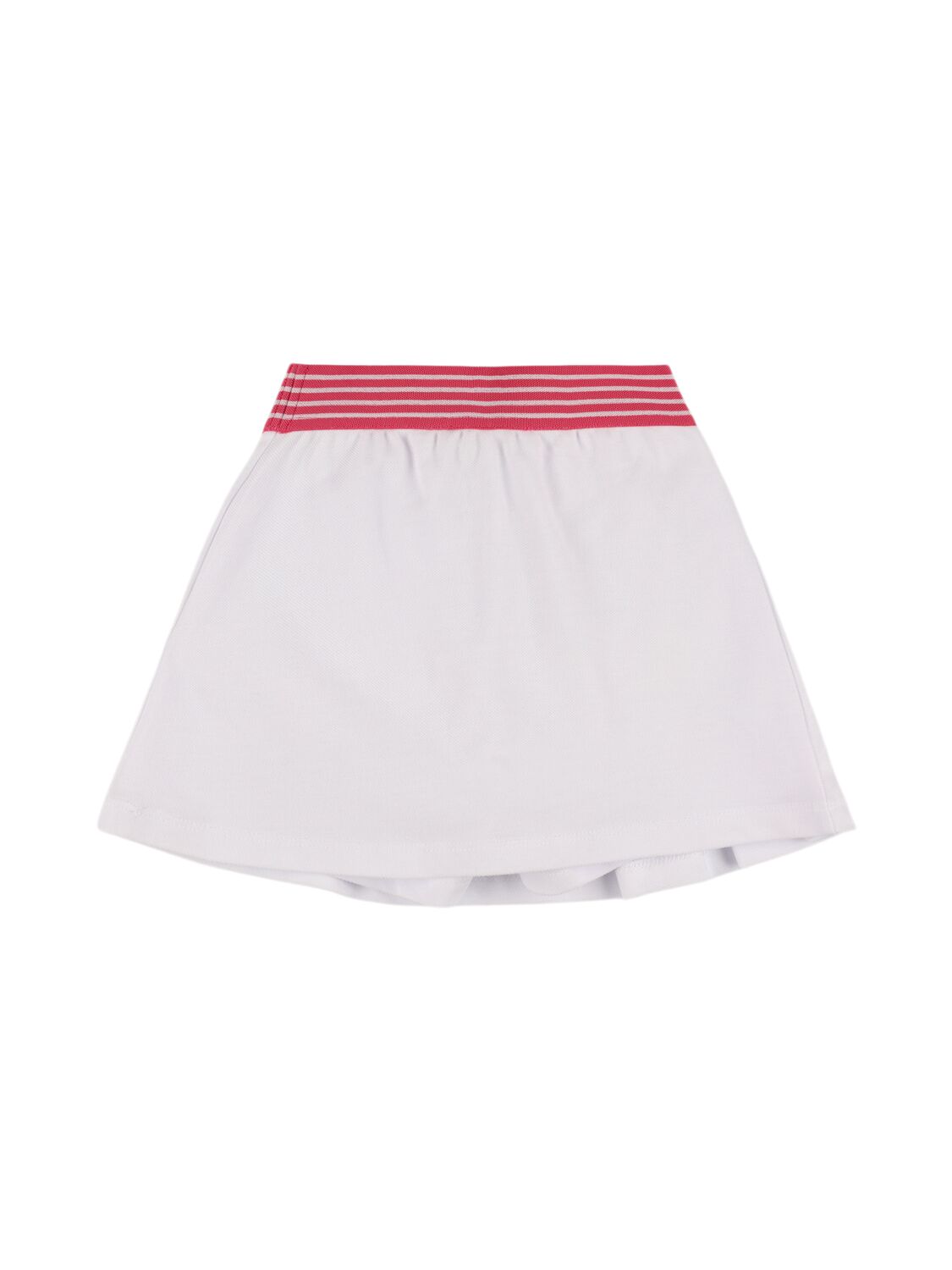 MONNALISA EMBROIDERED COTTON PIQUET SKIRT 