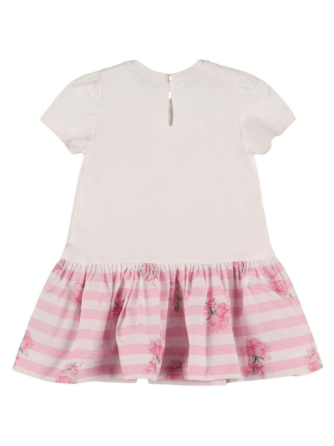 MONNALISA PRINTED COTTON BLEND DRESS 