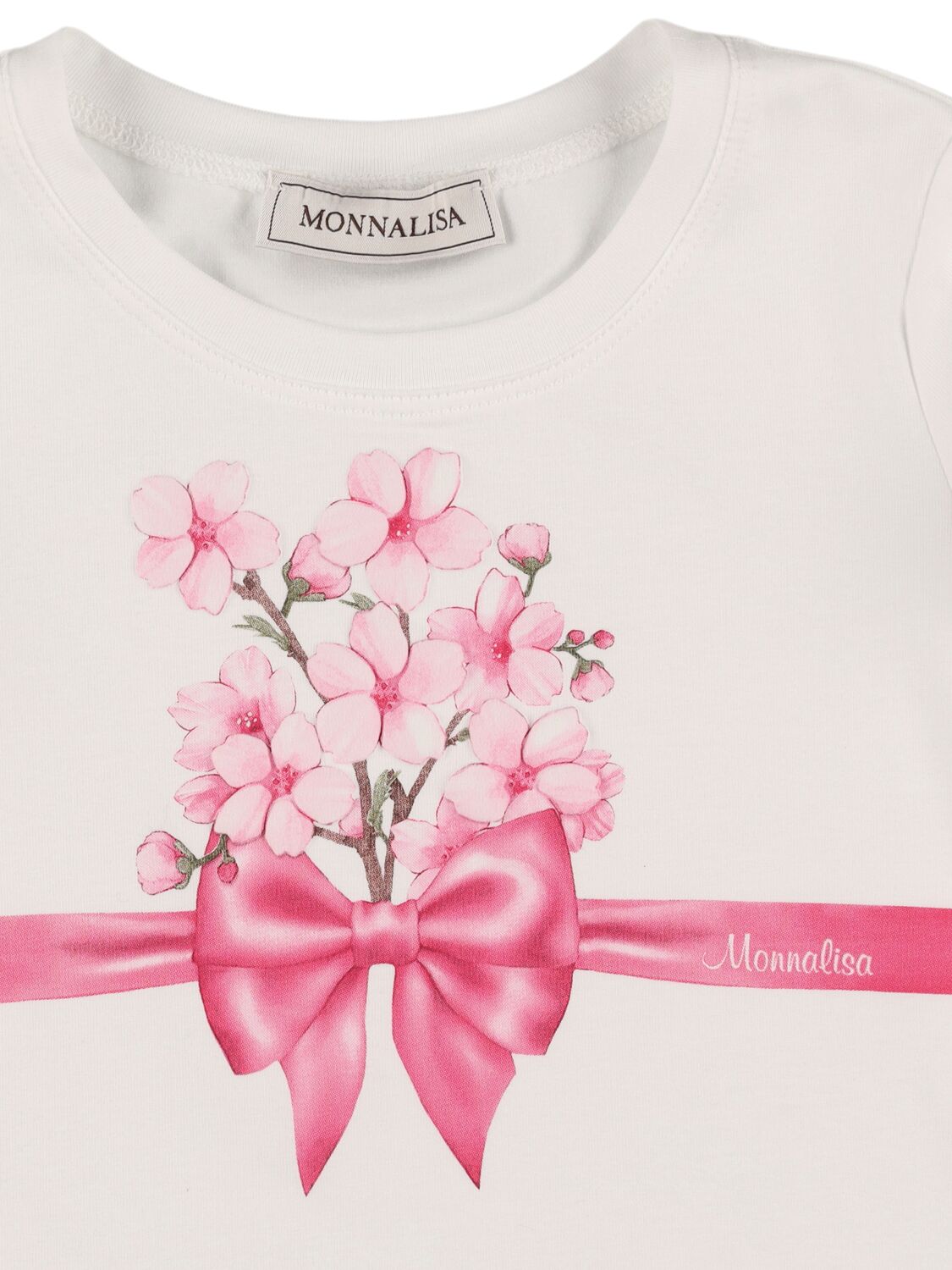 MONNALISA PRINTED COTTON BLEND JERSEY T-SHIRT 