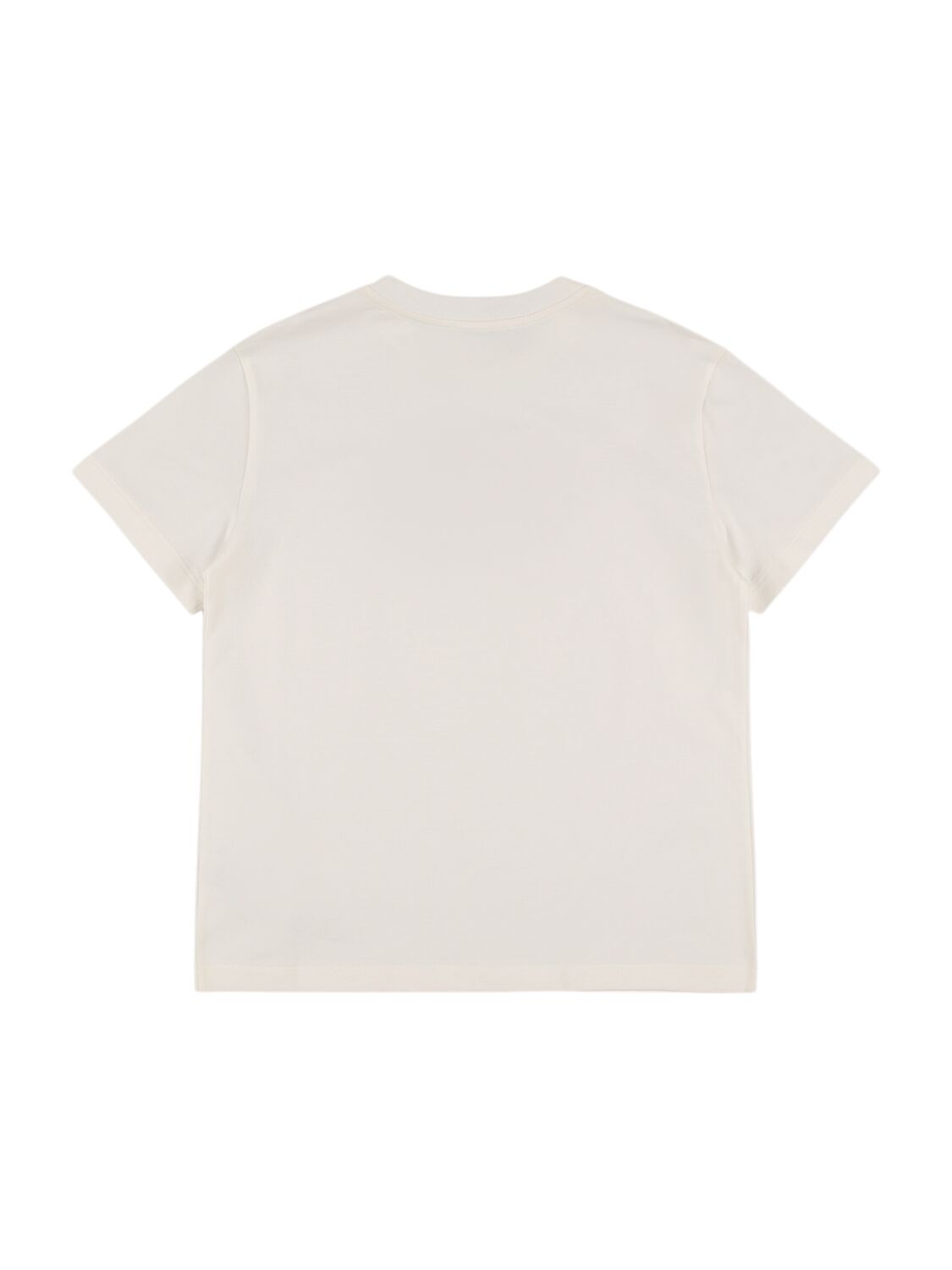 Dolce & Gabbana Embellished Cotton Jersey T-shirt In White/gold
