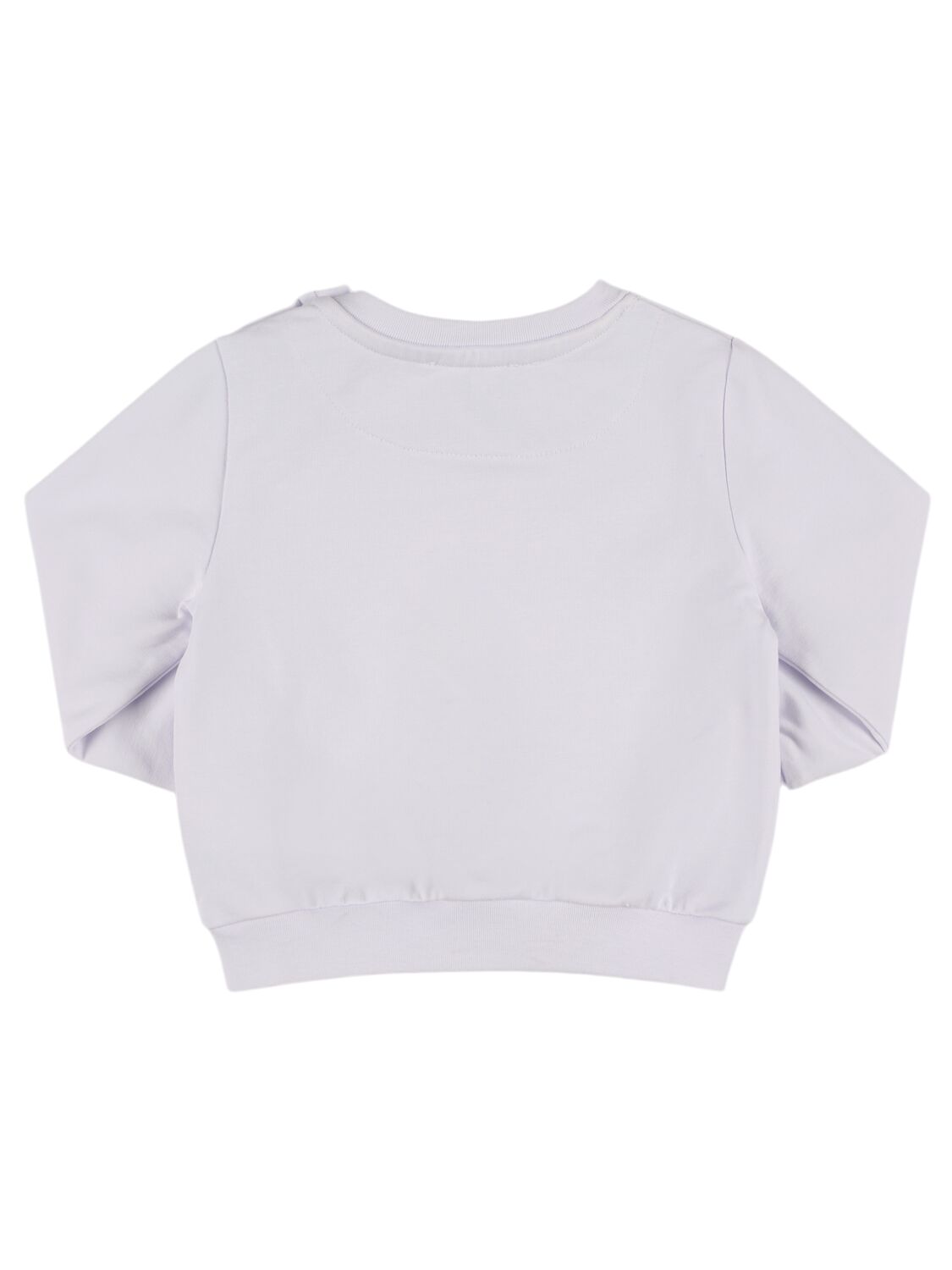Shop Monnalisa Printed Cotton Blend Sweatshirt In White