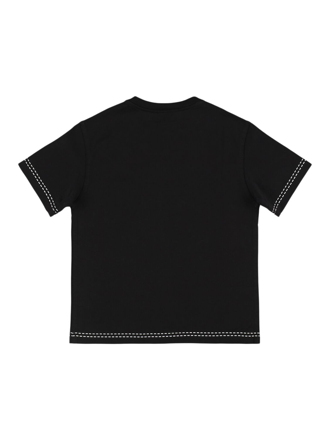 Dolce & Gabbana Printed Cotton Jersey T-shirt  W/logo In Black