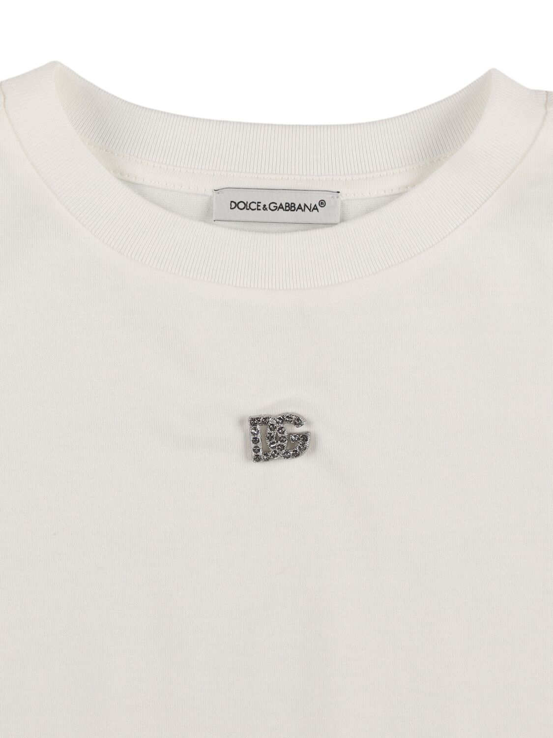 Dolce & Gabbana Logo Cotton Jersey T-shirt In White