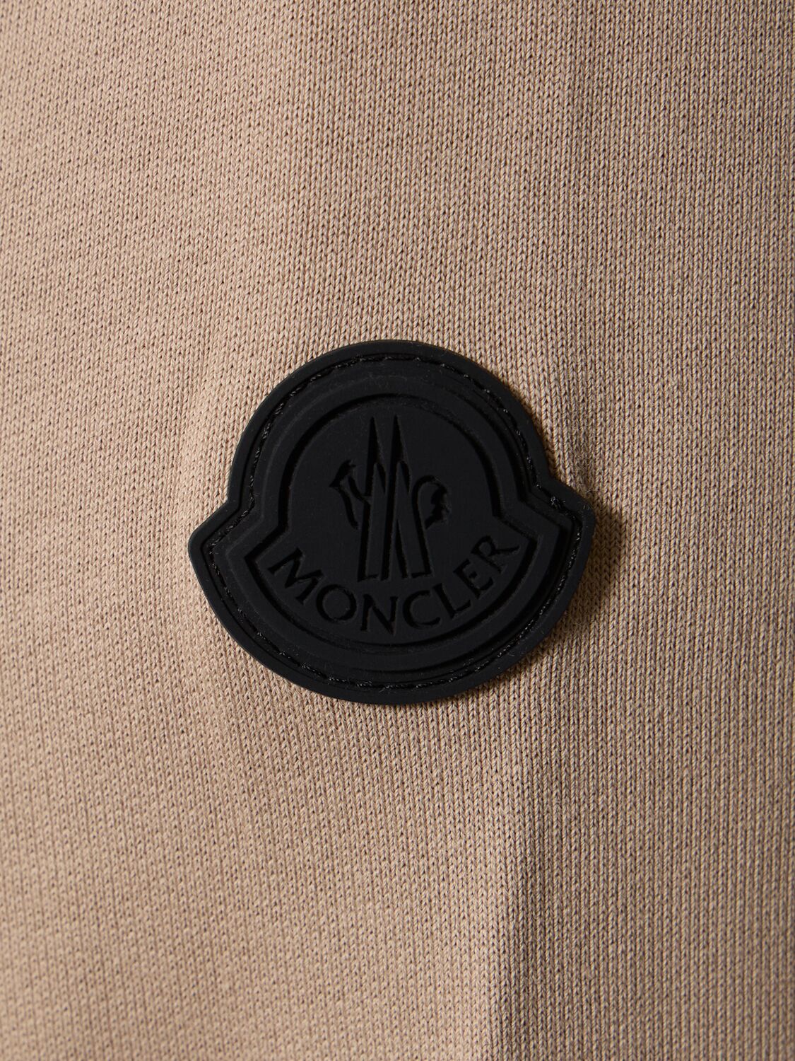 Moncler Blurred Logo Graphic Sweatshirt In Sand Beige