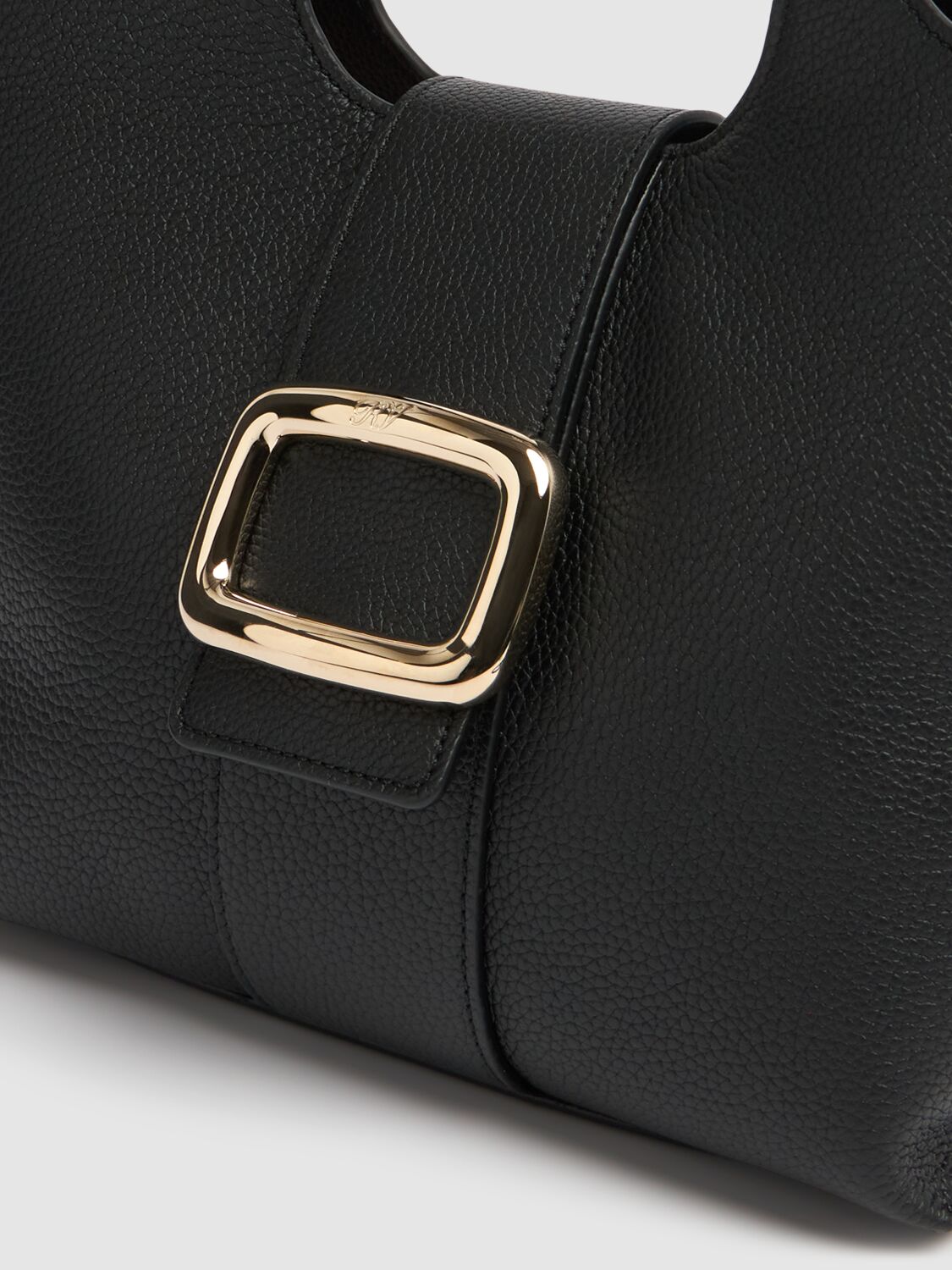 Roger Vivier Mini Grand Viv Choc Tote Bag In Black