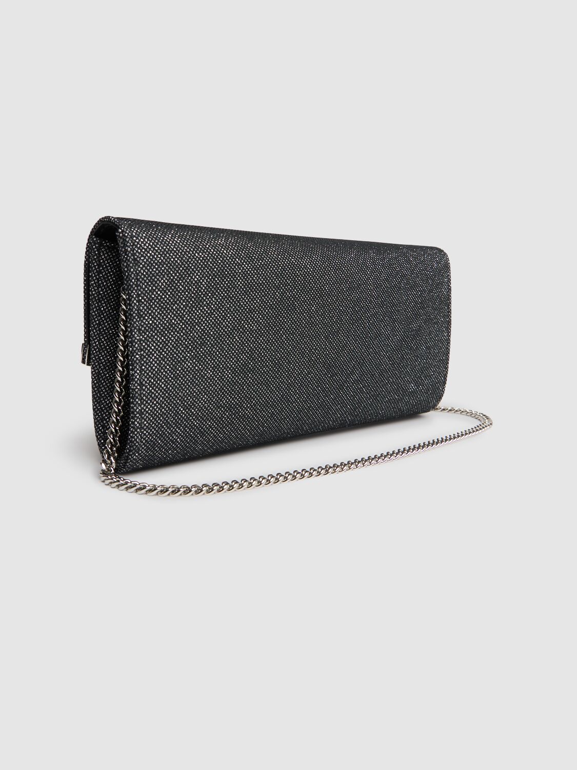 Jimmy Choo Emmie Glittered Clutch In Cosmo