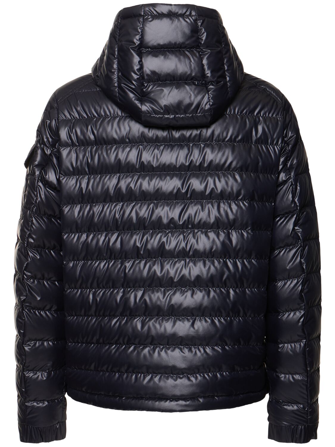 Moncler Men's Lauros Hooded Short Down Jacket In Midnight Blue