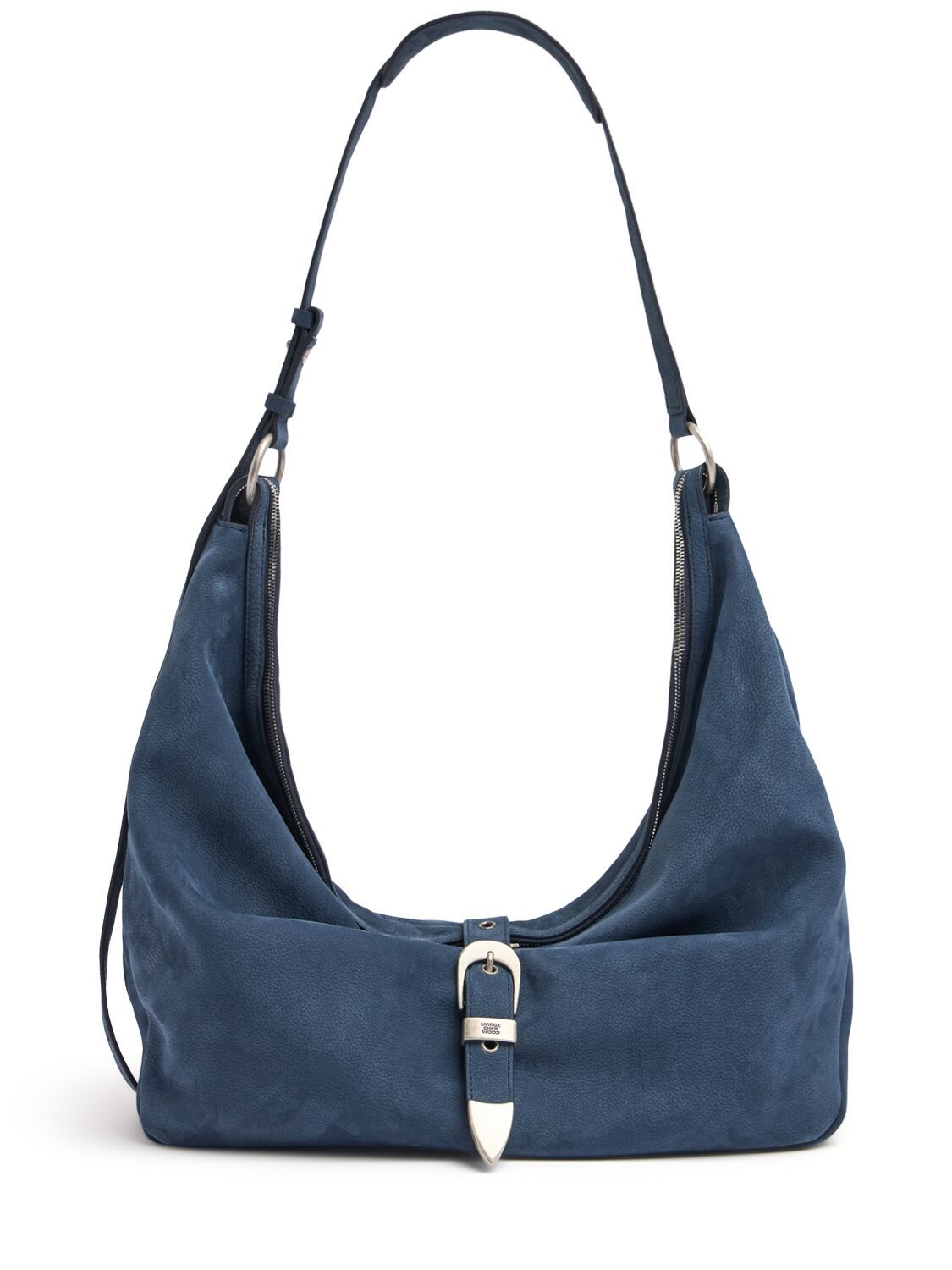 MARGESHERWOOD Belted Hobo Suede Shoulder Bag