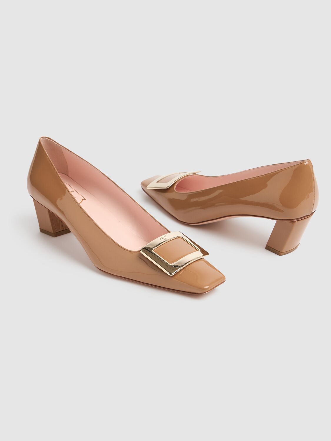 ROGER VIVIER 45MM BELLE VIVIER PATENT LEATHER PUMPS 