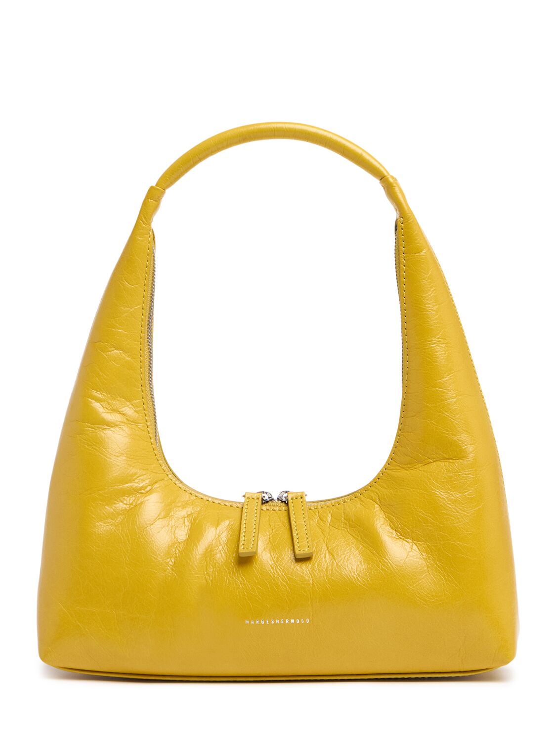 MARGESHERWOOD Hobo Crinkled Leather Shoulder Bag