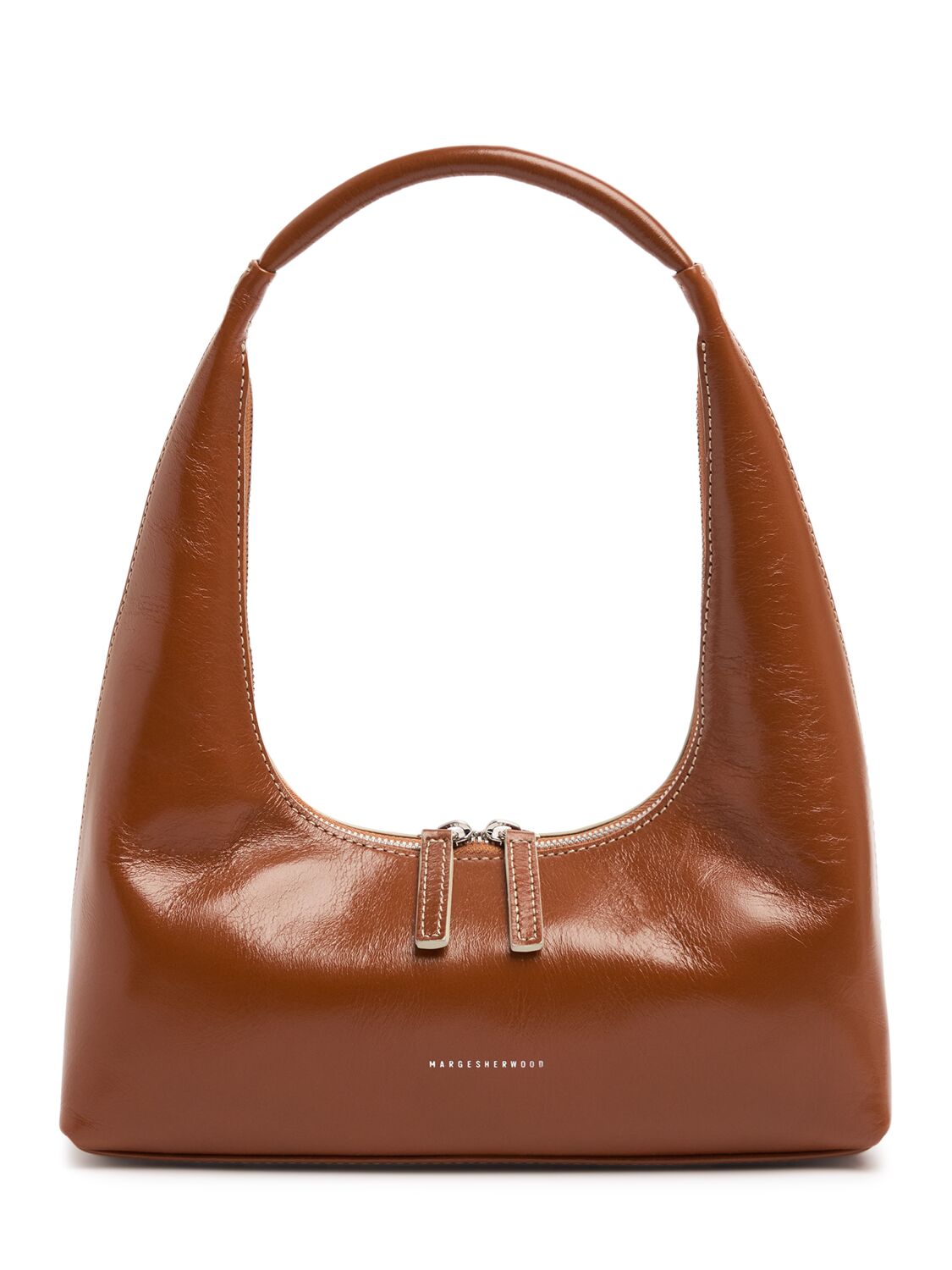 MARGESHERWOOD Hobo Crinkled Leather Shoulder Bag