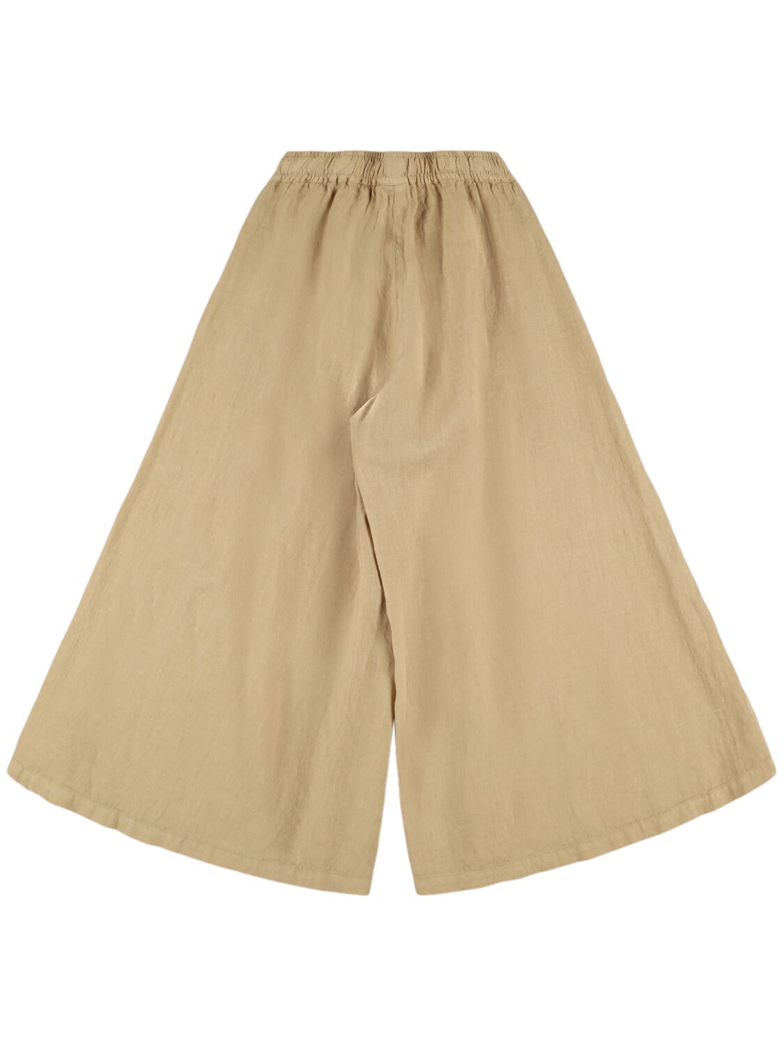 Aspesi Wide Leg Linen Pants In Beige