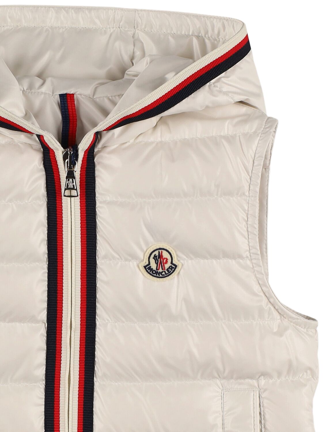 Shop Moncler Dorcas Tech Down Vest In White
