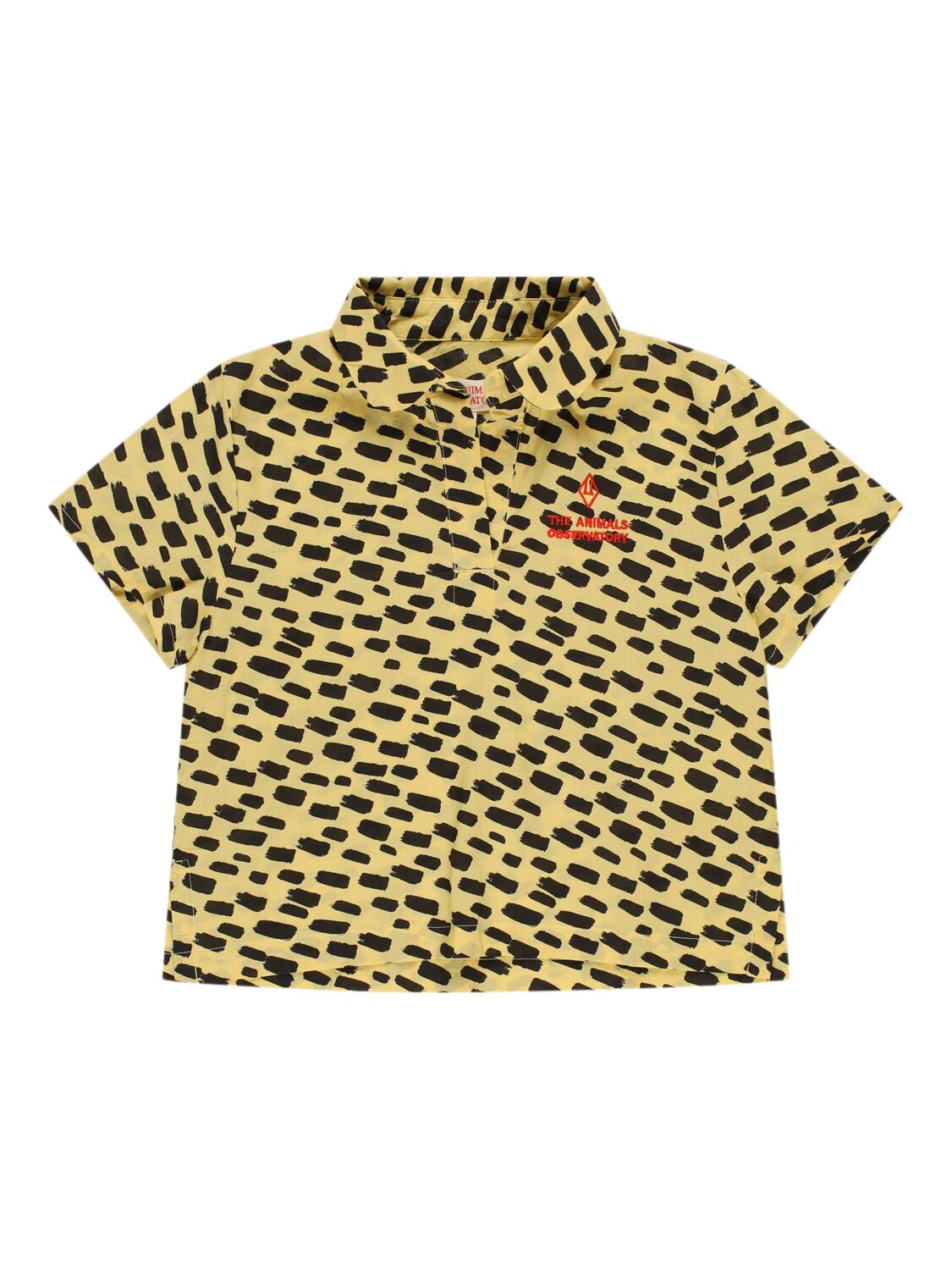 The Animals Observatory Printed Cotton Shirt In Yellow