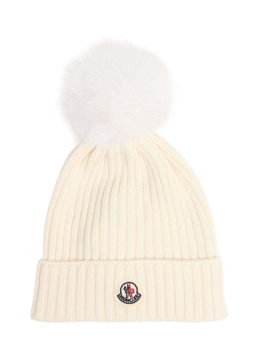 Logo Virgin Wool Pom Pom Beanie