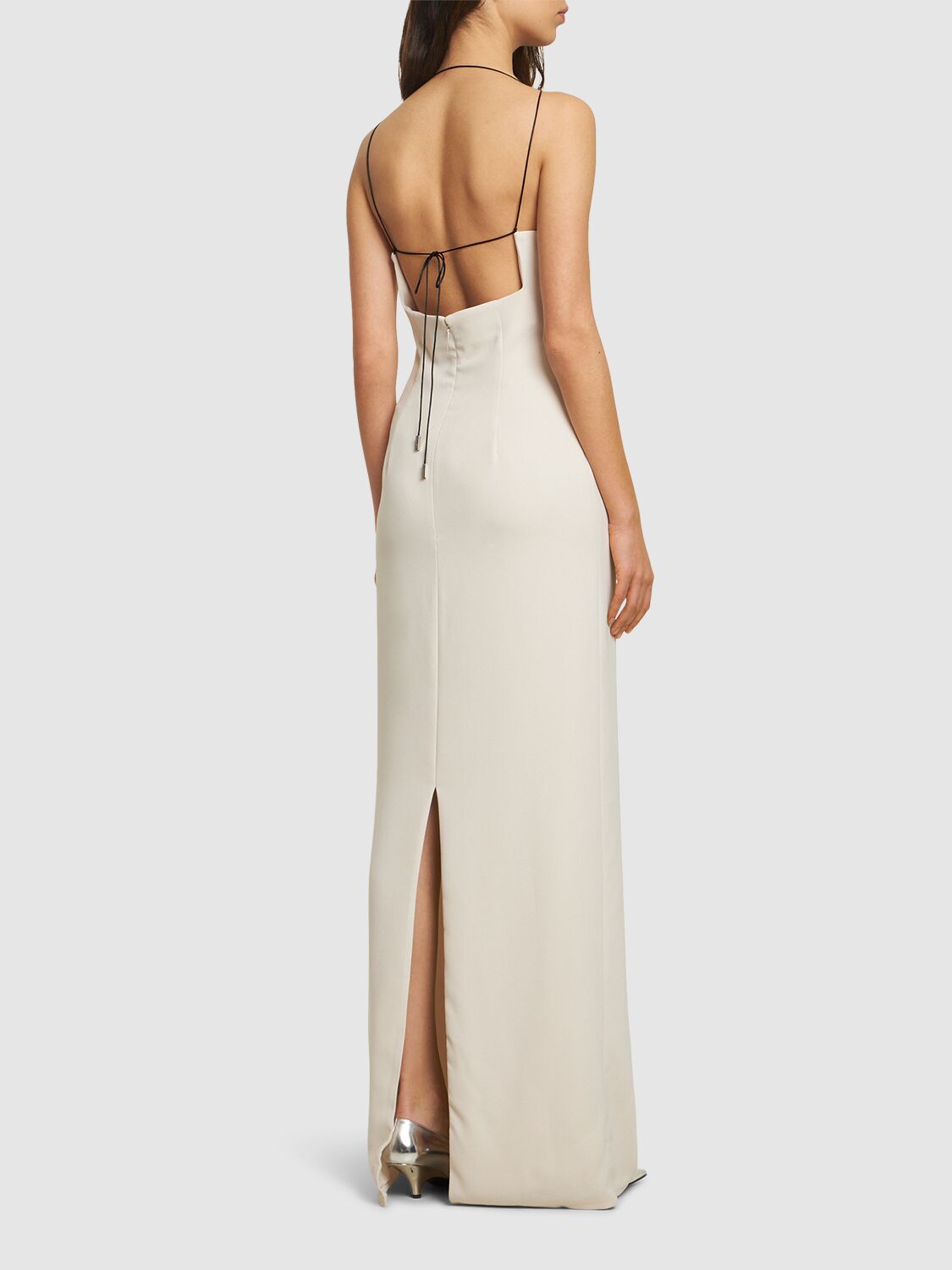 16arlington Hebe Crepe Gown In Ivory
