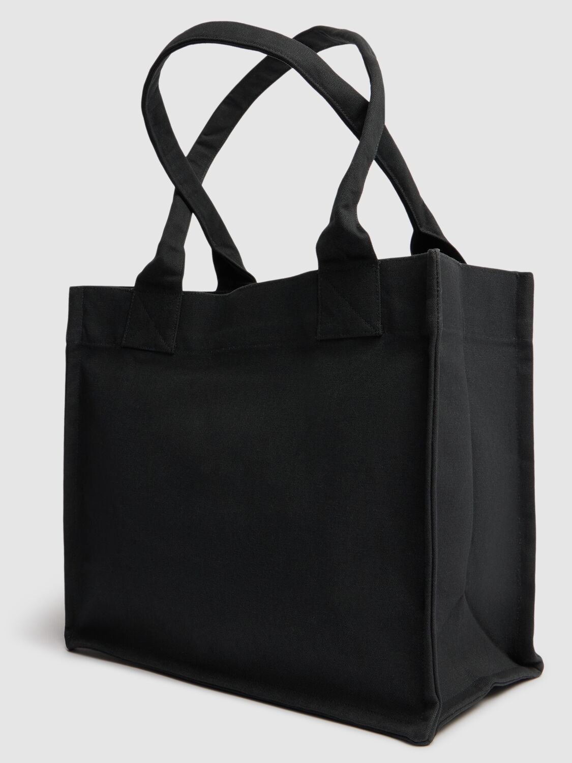 Ganni Large Easy Denim Shopping Bag In Phantom
