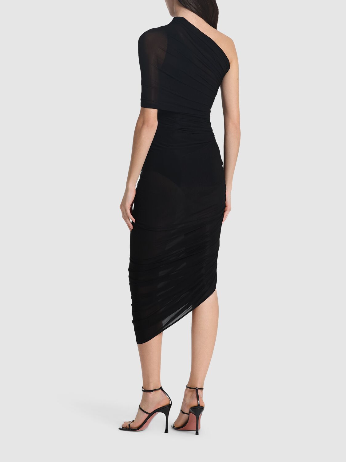 Magda Butrym Dress 17 Dress Woman In Black Polyamide Polyester In Black