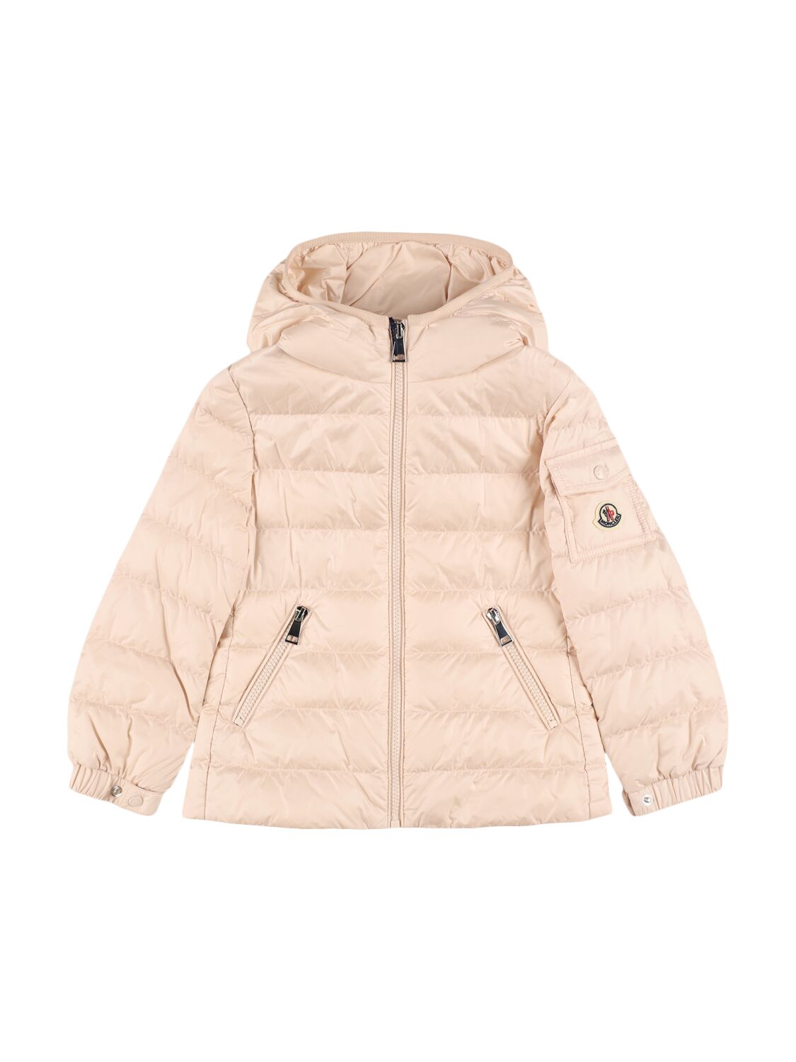 Moncler Gles Nylon Down Jacket In Pink